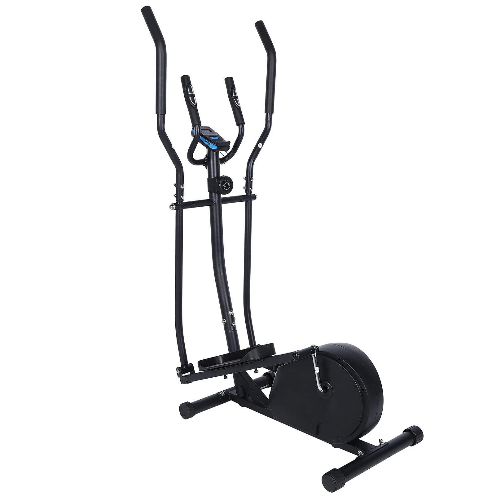 GOTOTOP Magnetic Elliptical Trainer Machine - 8 Level Resistance Indoor Exercise Bike with LCD Monitor for Home Gym Workout | Cardio Fitness Equipment for Weight Loss & Full Body Training (Black) - Perfect for Small Spaces, Apartment Workouts & Home Fitness Routines
