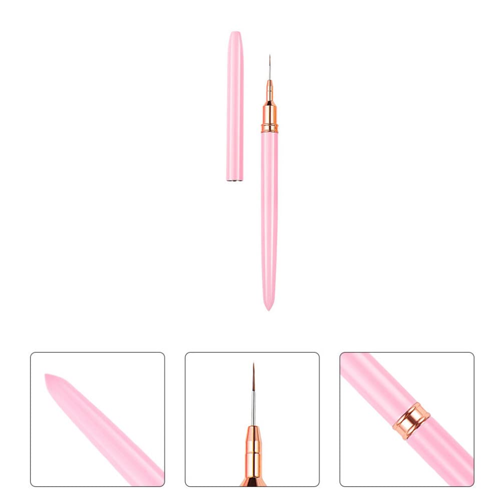 FOMIYES Dotting Nail Art Brush Set - Professional Fine Tip Nail Drawing Pen & 3D Gel Carved Fiber Wool Brush for Nail Painting, Gel Polish & DIY Nail Designs - Perfect for Salon, Home Manicure & Nail Art Enthusiasts