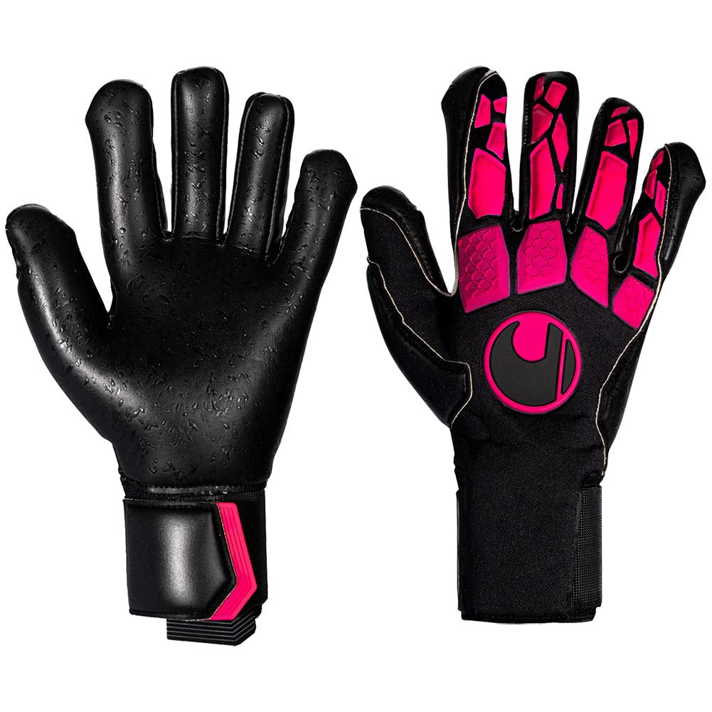 uhlsport HYPERBLACK Pink Supergrip+ HN #324 Goalkeeper Gloves - Professional Soccer Goalie Gloves for Training & Matches, Enhanced Grip & Protection