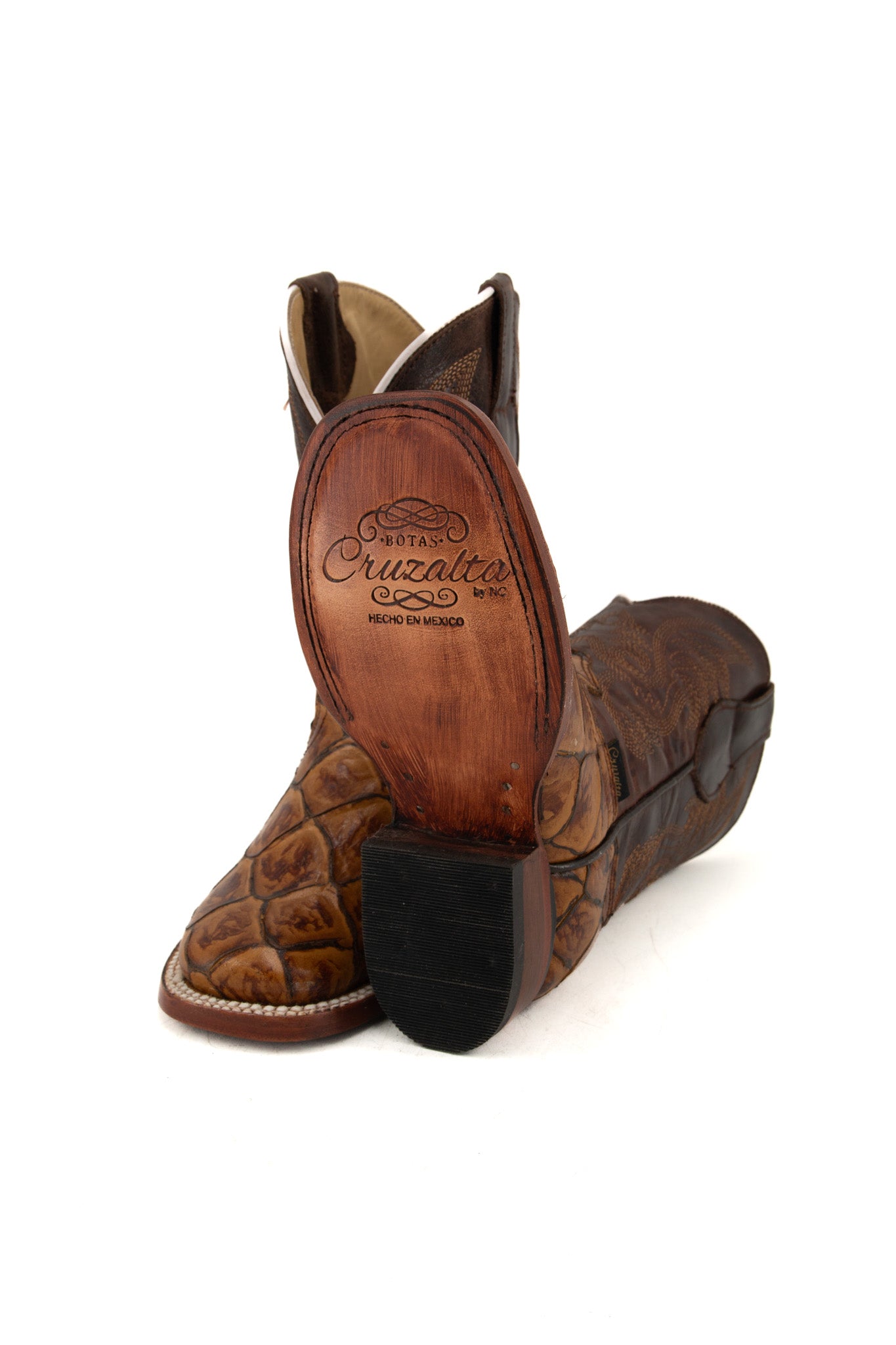 Little Pirarucu Pro Rodeo Kids Boots - Western Cowboy Boots for Boys & Girls - Durable Leather Riding Boots for Horseback Riding, Country Dance & Outdoor Adventures