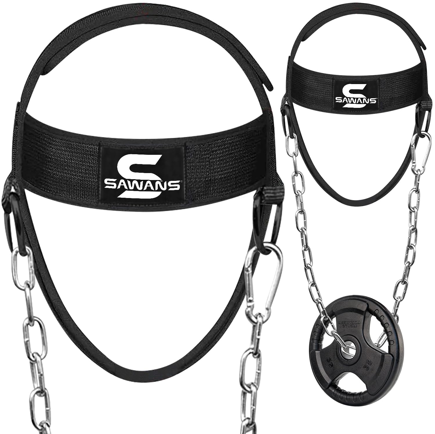 Adjustable Neck Trainer Harness for Weightlifting & Strength Training - Neck Stretcher & Head Support for Fitness, Bodybuilding & Posture Correction - Perfect for Gym Workouts, Home Training & Athletic Performance Enhancement