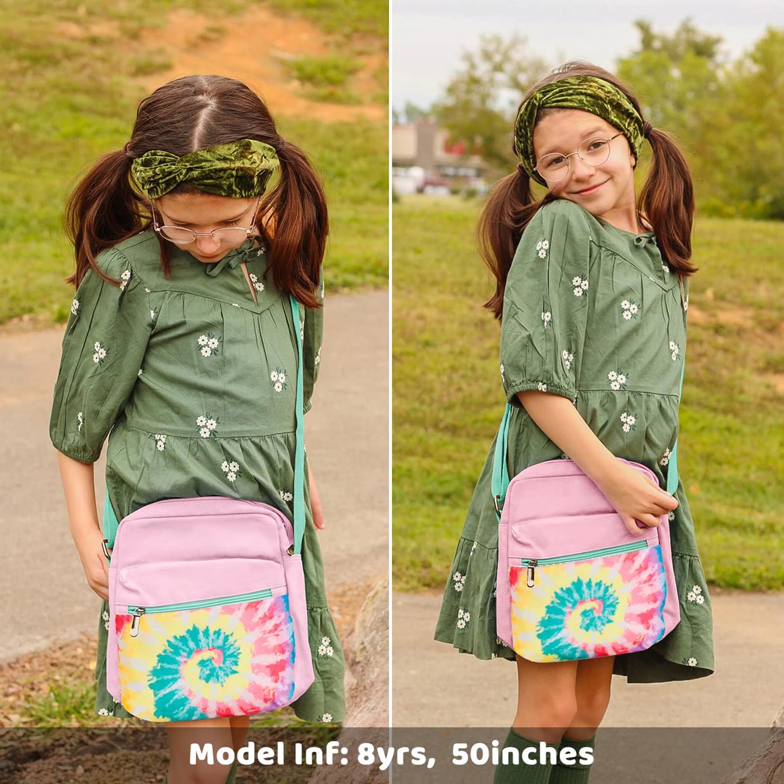 Choco Mocha Girls Crossbody Bag for Kids Age 6-10 | Adjustable Strap | Fashionable Shoulder Purse for School, Travel & Playdates