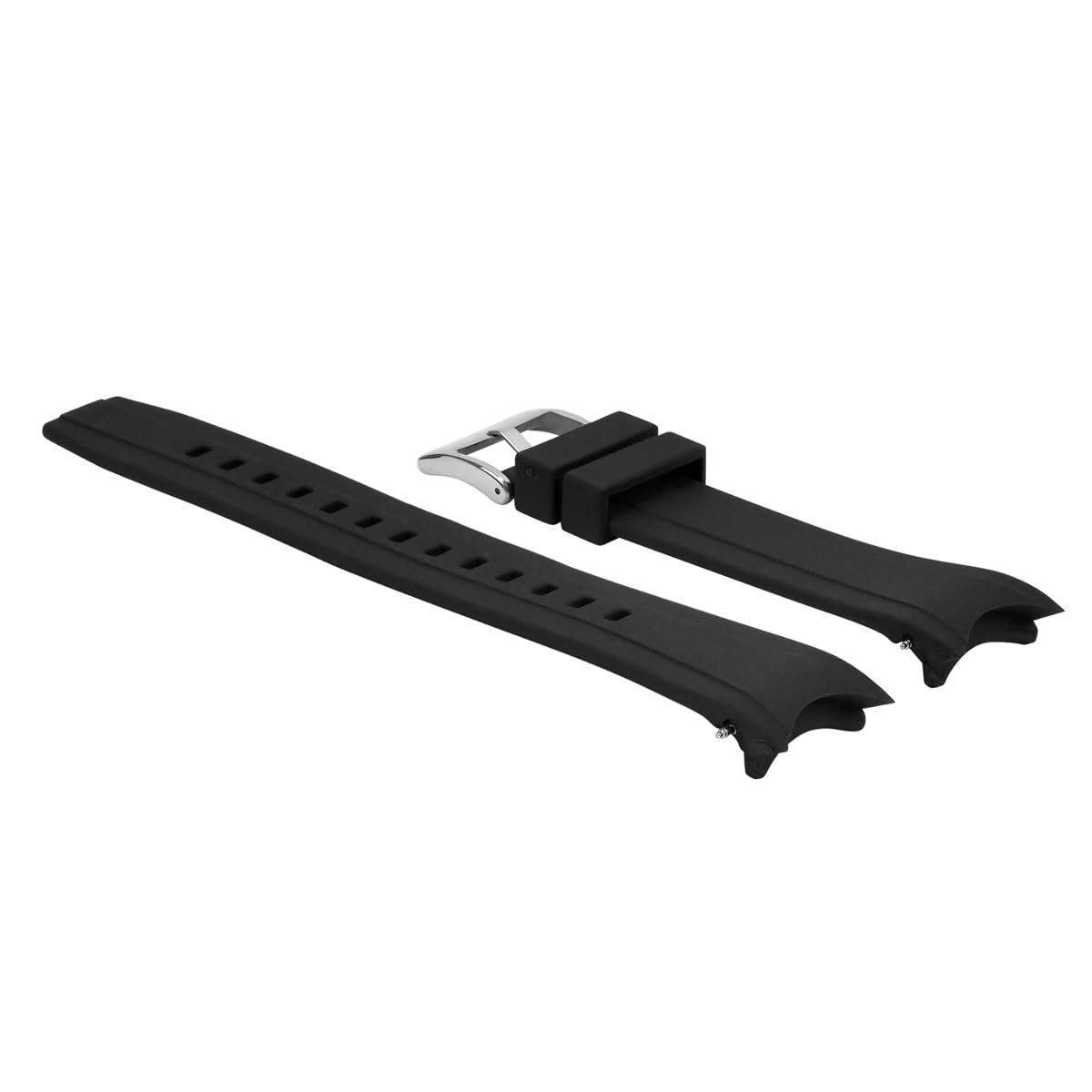 23mm Rubber Watch Band Strap for Citizen Eco-Drive Promaster Aqualand Chronograph - Durable Black Replacement Strap for Diving, Swimming & Outdoor Activities