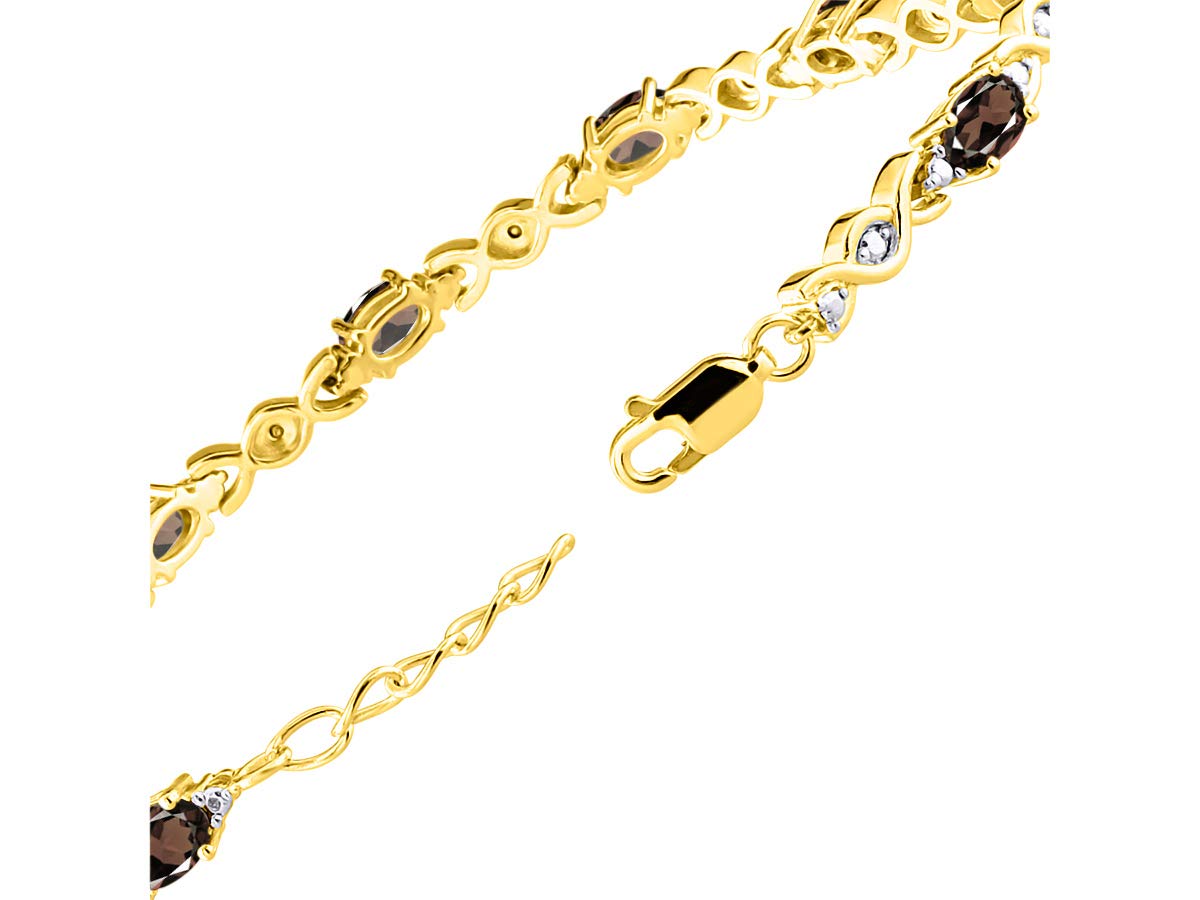 Stylish Yellow Gold Plated XOXO Hugs & Kisses Tennis Bracelet for Women - Adjustable 7