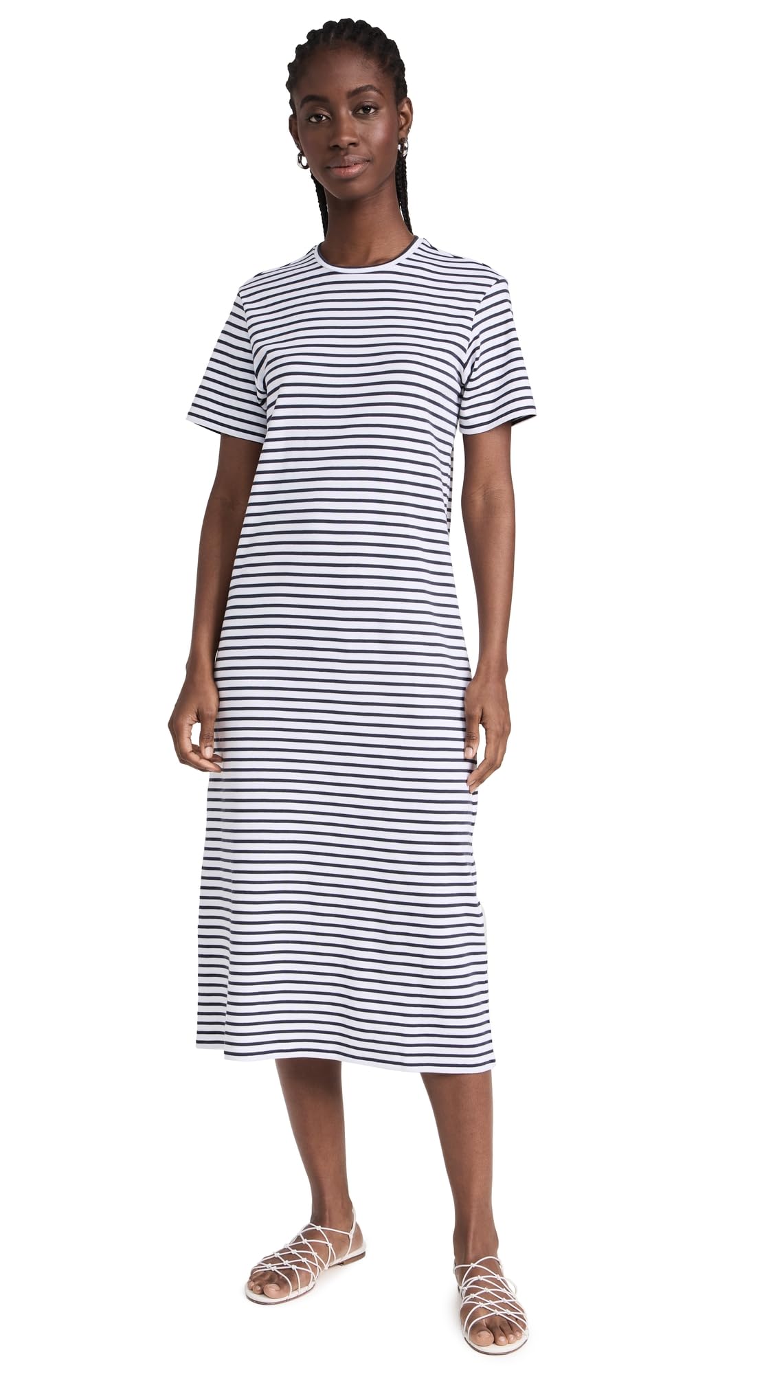 Theory Women's Easy Tee Dress - Soft Cotton Casual T-Shirt Dress for Everyday Wear | Perfect for Work, Weekend & Travel Outfits