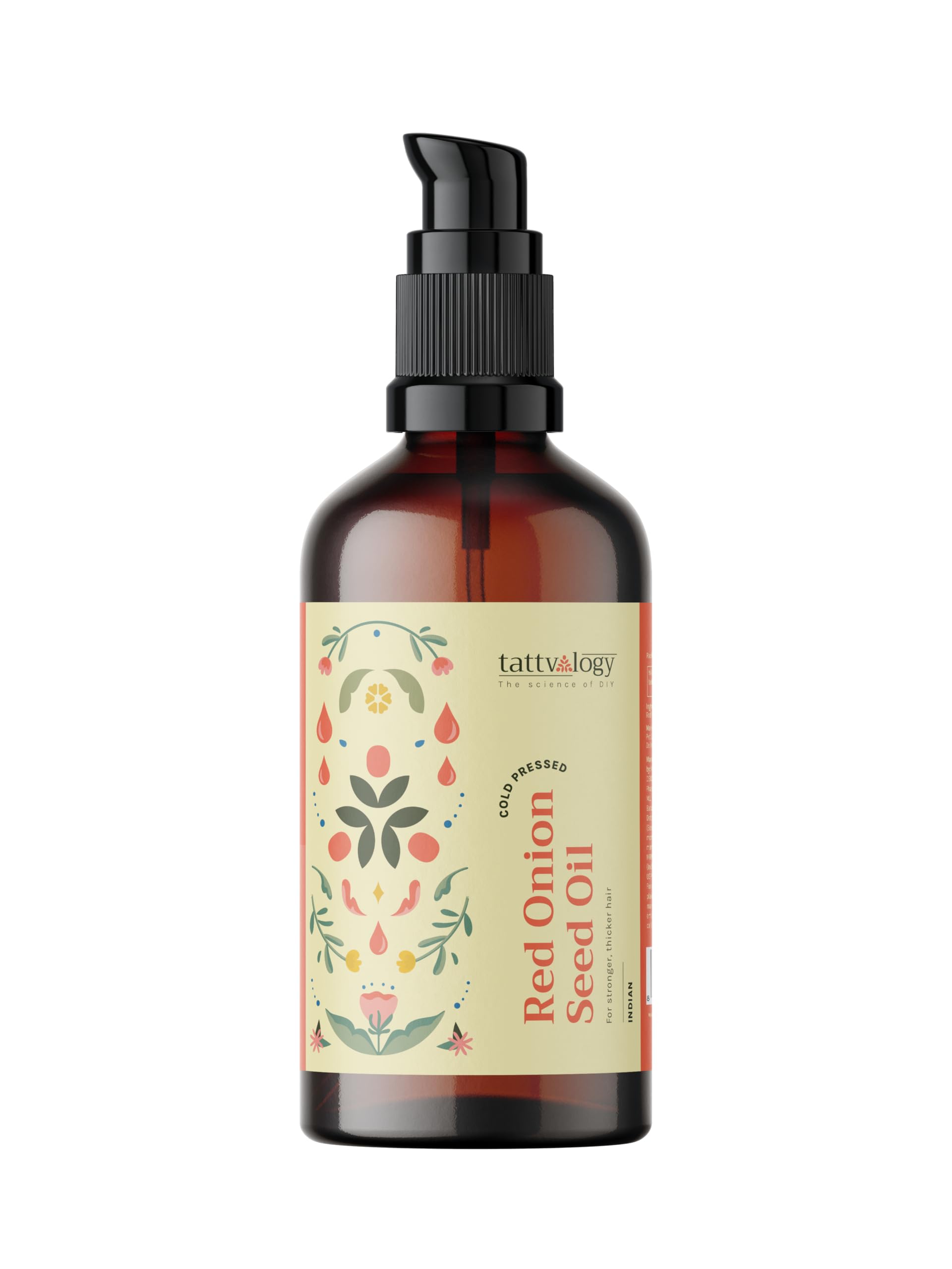 Tattvalogy Red Onion Seed Oil for Hair Growth - 50ML | Reduces Hair Fall & Strengthens Hair | Natural Hair Care Solution for Thinning Hair & Scalp Health | Perfect for Daily Hair Treatment & Scalp Massage