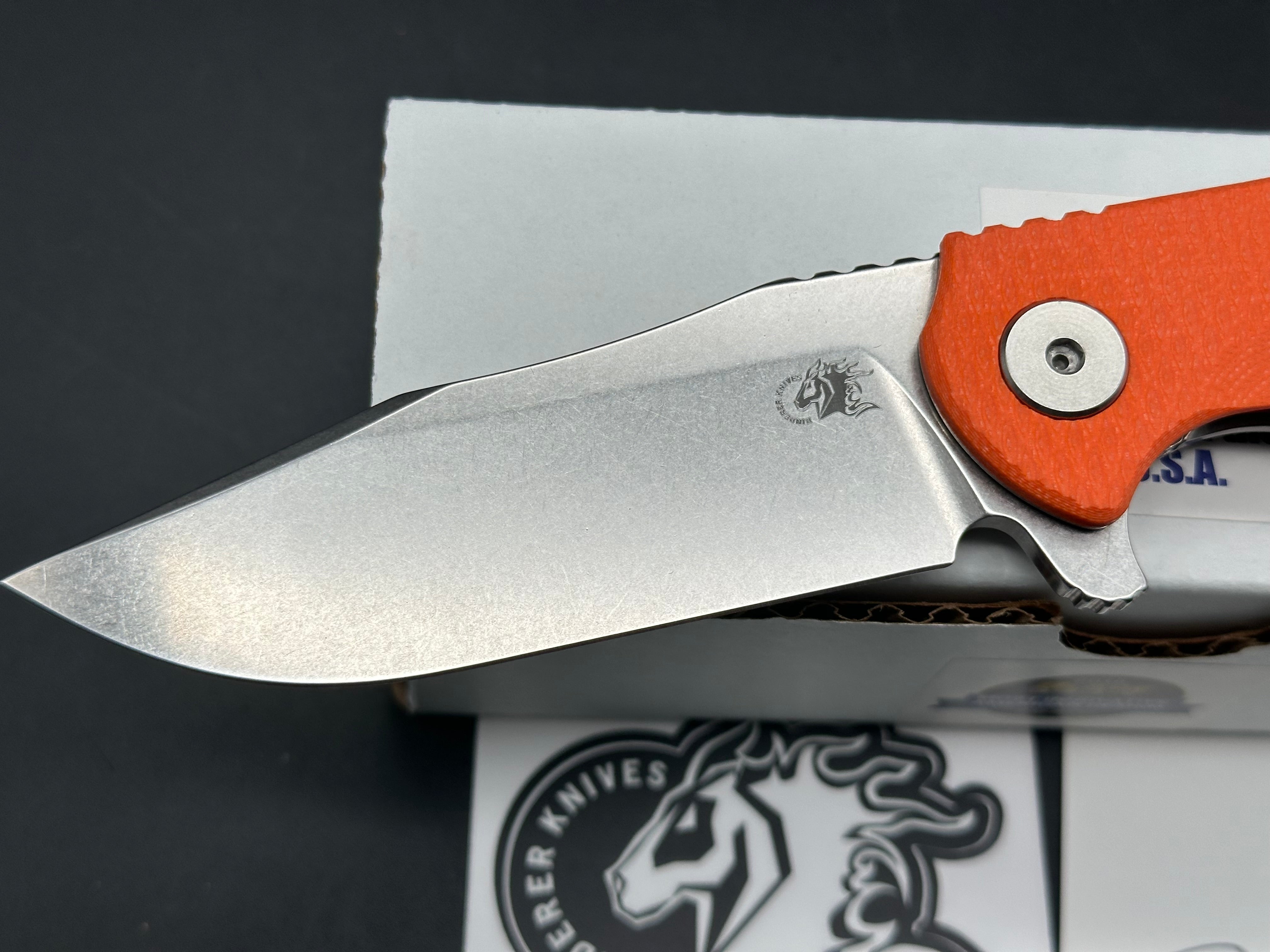 Hinderer Project X Folding Knife - Orange G10 Handle & Magnacut Blade | EDC, Camping, Survival Gear