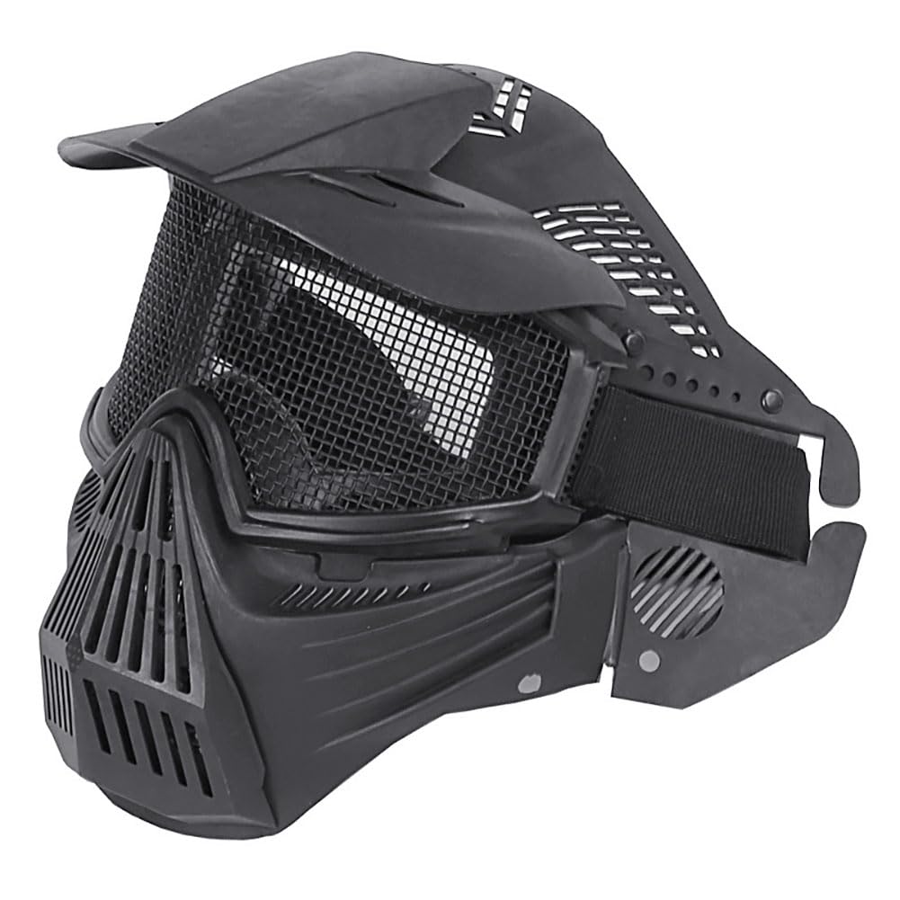 Tactical Airsoft Mask - Full Face Protection for Airsoft, Paintball, Tactical Gaming & Outdoor Sports | Halloween Cosplay & Costume Accessories | Durable & Comfortable Design for Extreme Activities