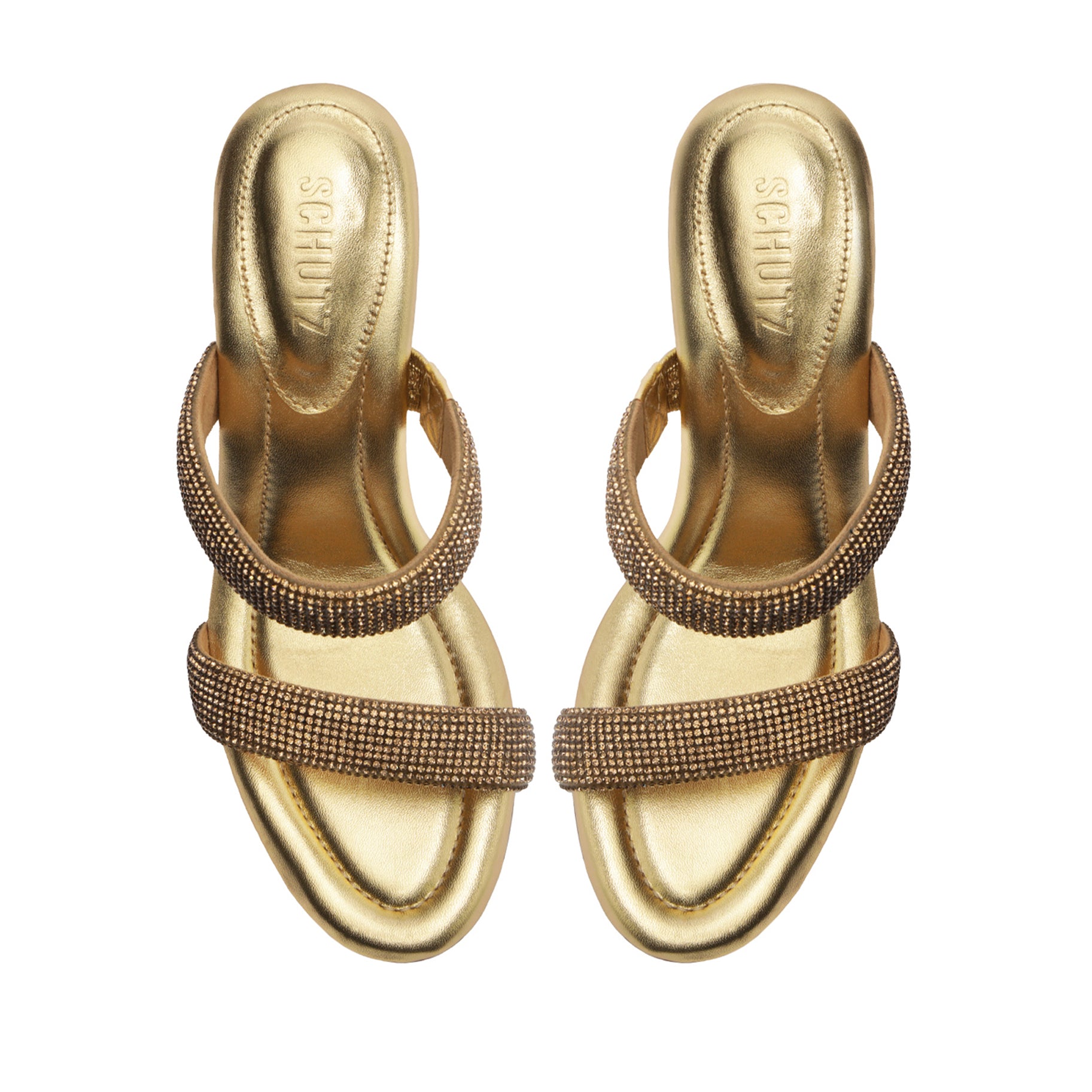 Tully Glam Metallic Nappa Leather Sandals for Women - Stylish Comfortable Summer Dressy Heeled Sandals for Parties, Weddings & Beach Vacations