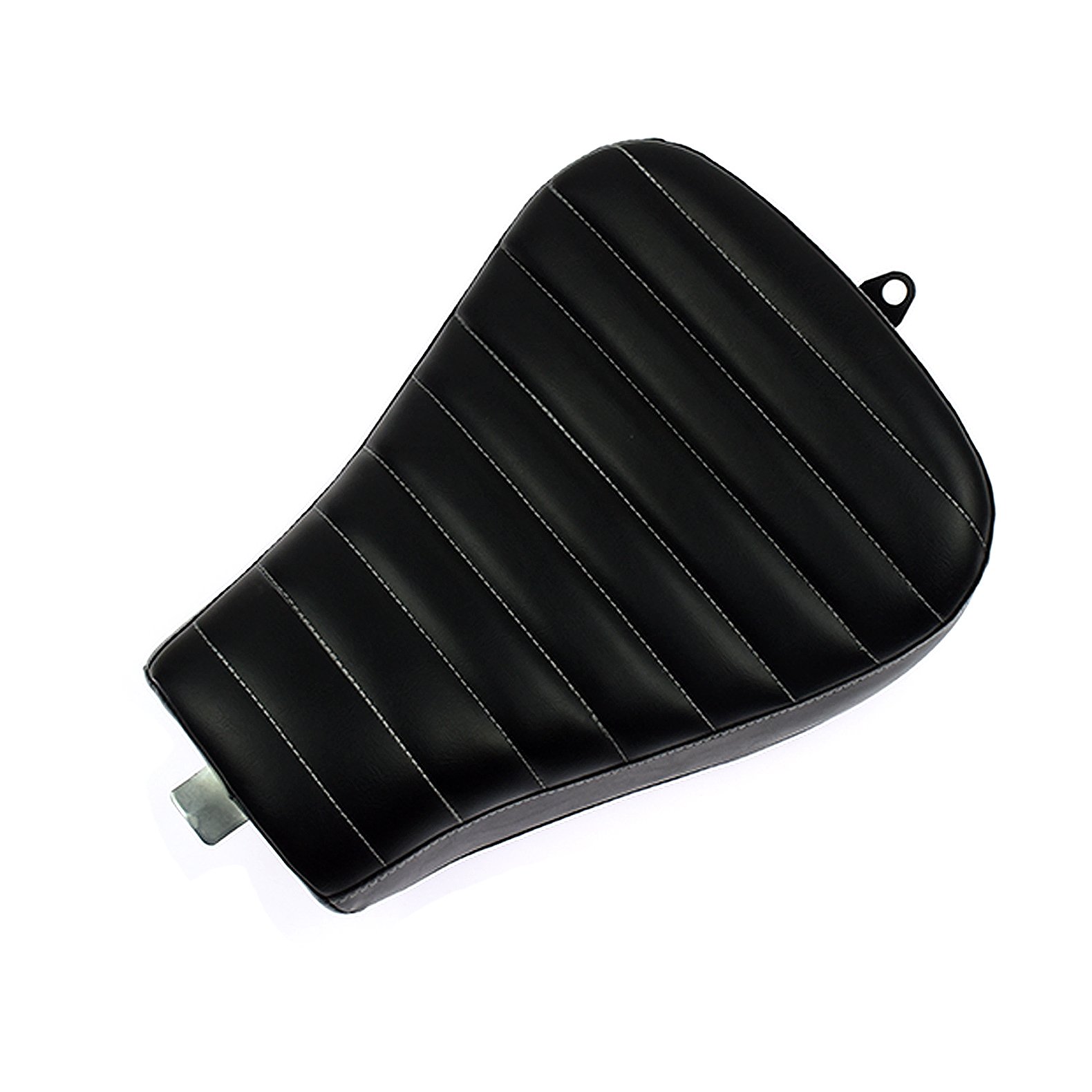 Premium Motorcycle Solo Seat Cushion - Horizontal Stripes Design for Harley Sportster XL883 XL1200 X48 72 - Comfortable Front Driver Pad for Long Rides & Cruising