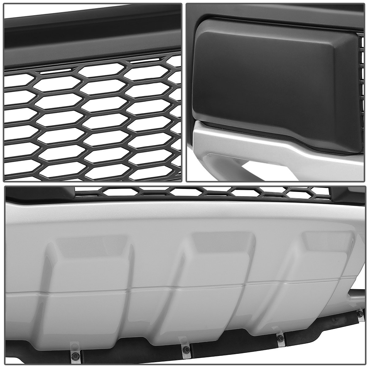 Auto Dynasty Front Bumper Grille Assembly for 2015-2017 Ford F-150 | Raptor Style Black Bumper Cover with Skid Plate | Off-Road Protection & Stylish Upgrade