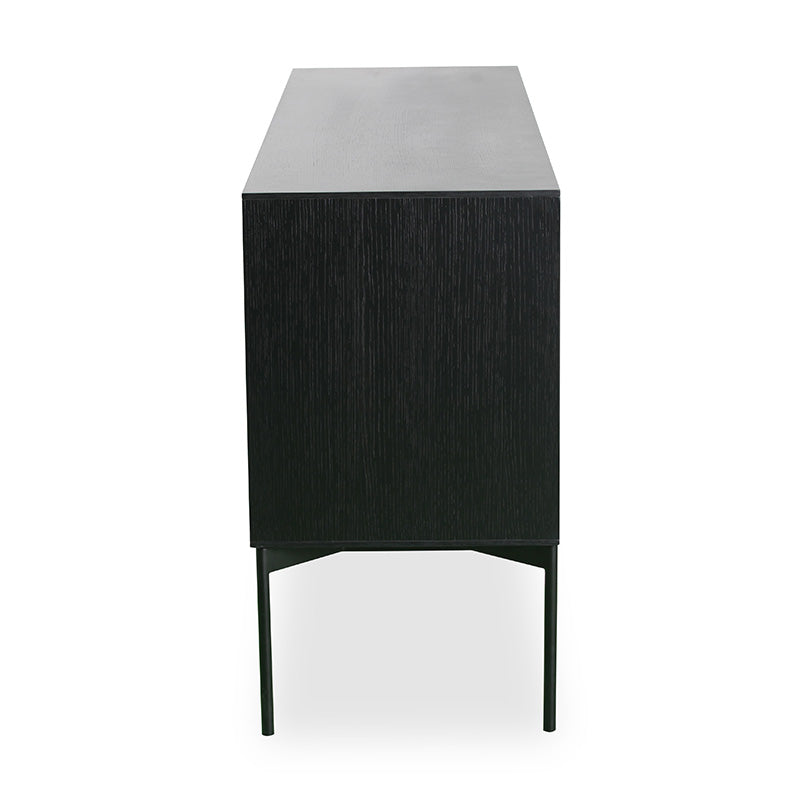 SEGAN 160cm Sideboard Buffet Cabinet - Modern Black & Grey Storage for Dining Room, Living Room & Entryway - Perfect for Organizing Dishes, Linens & Home Decor