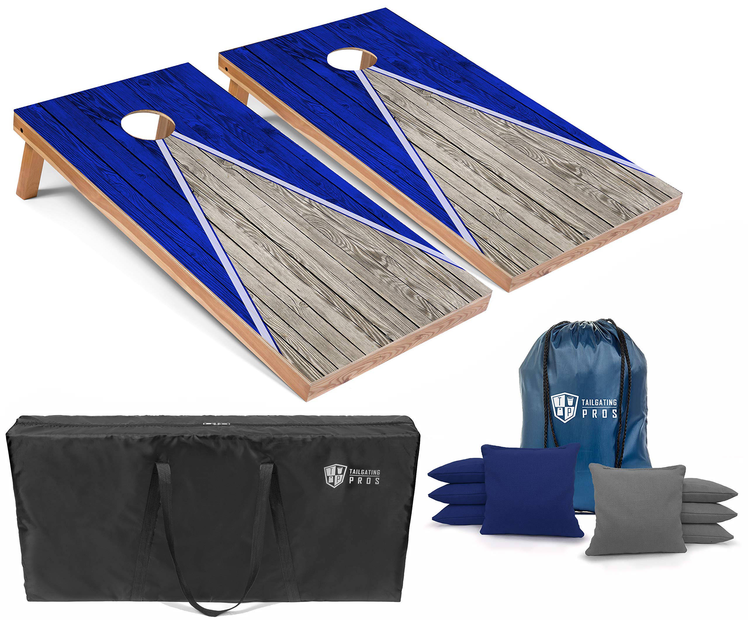 Tailgating Pros Lightweight Pyramid Design Cornhole Board Set with LED Ring Lights - 4'x2' Regulation Size for Backyard, Beach & Party Games - Perfect for Outdoor Entertainment, BBQ Gatherings & Tailgate Parties