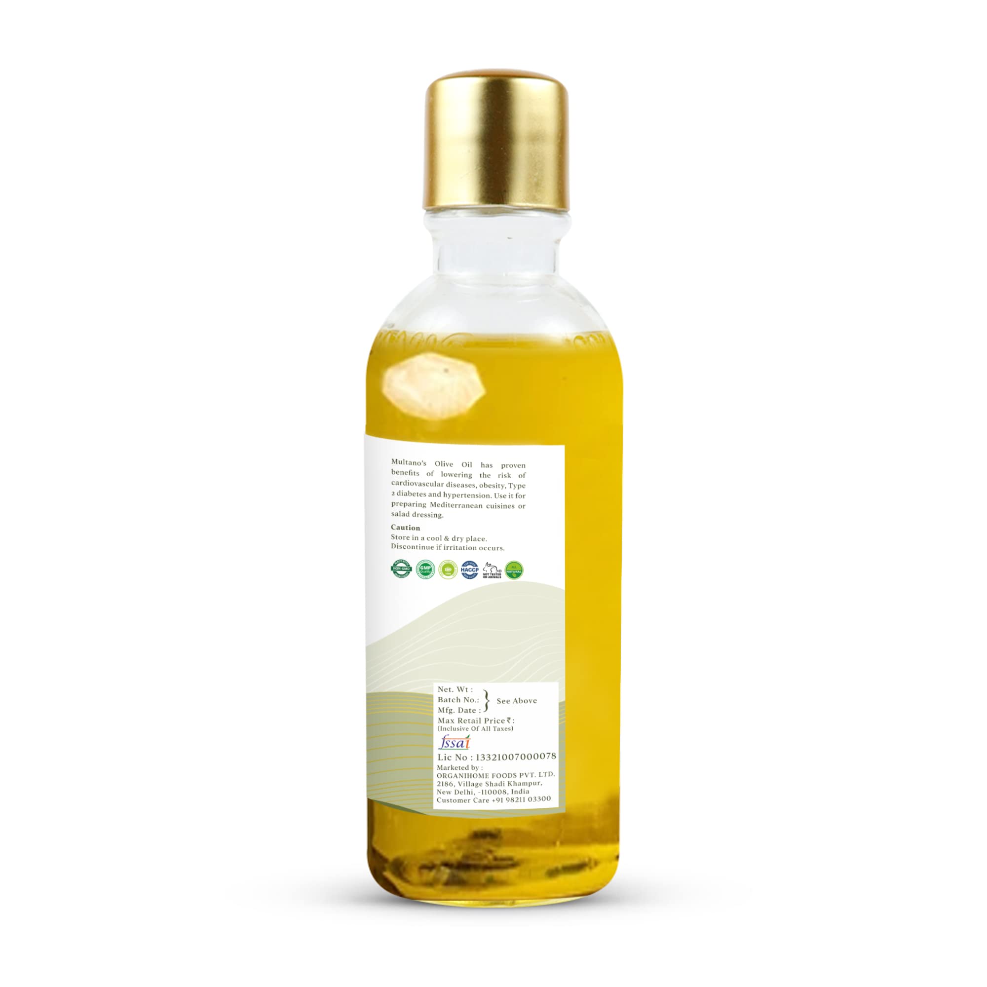 Premium Cold Pressed Extra Virgin Olive Oil - 100% Pure Jaitoon Ka Tel for Hair, Skin & Body Care - 100ml (Pack of 2) - Ideal for Cooking, Salad Dressing & Natural Beauty Treatments