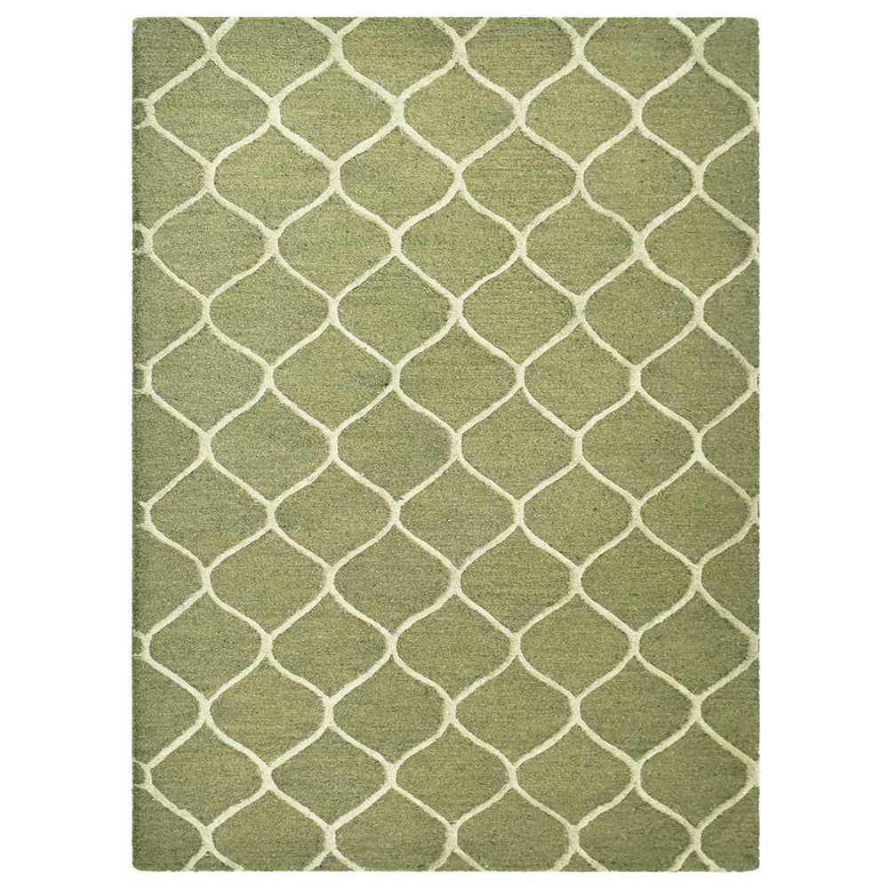 Hand Tufted Wool Area Rug - Soft & Durable Non-Slip Living Room Carpet - Perfect for Bedroom, Nursery, or Home Office Decor