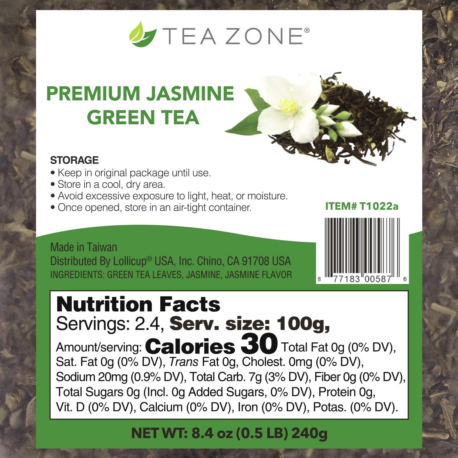 Premium Jasmine Green Tea Leaves - Loose Leaf Tea for Relaxation & Wellness - Perfect for Afternoon Tea, Meditation & Gifting (Case Pack)