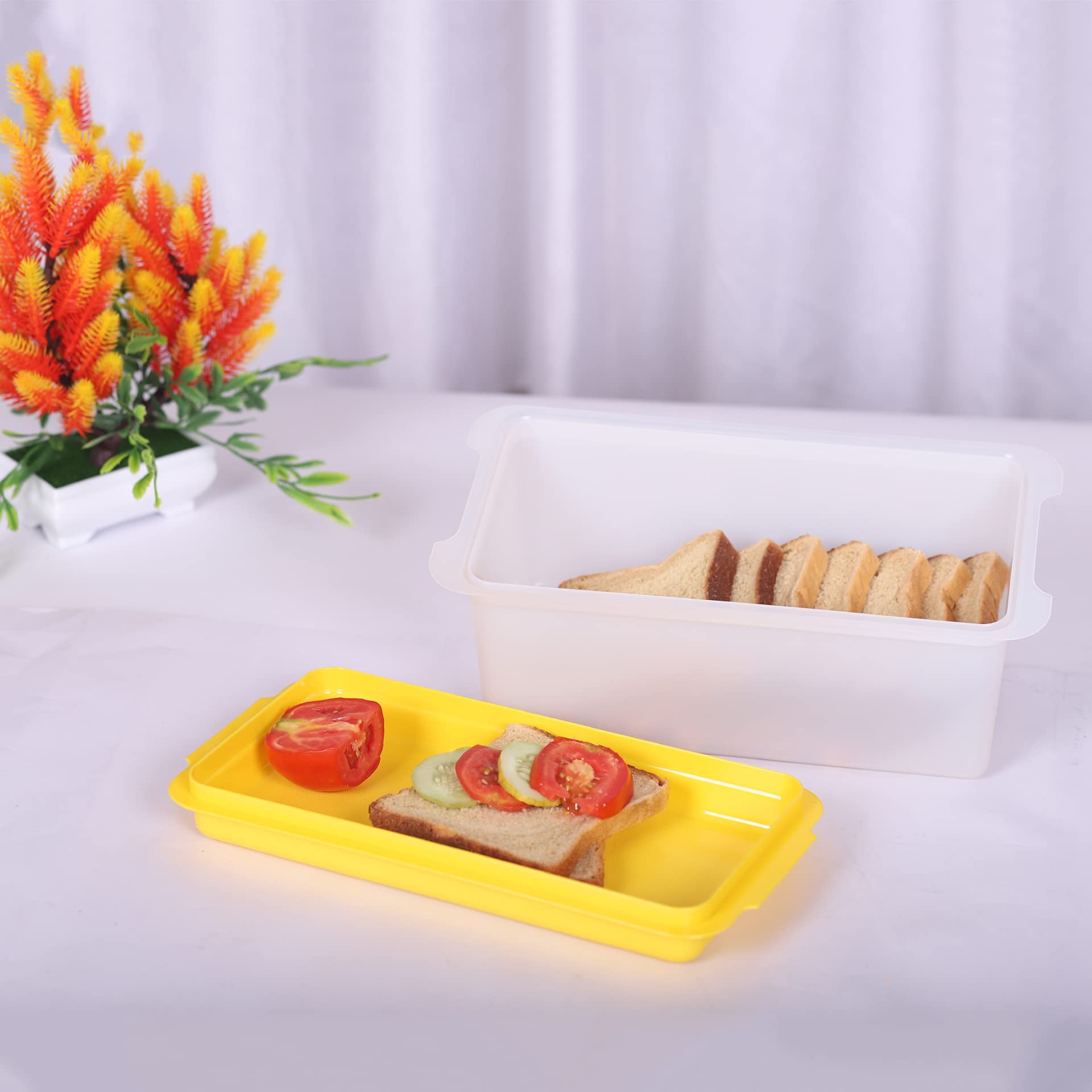 Tupperware Bread Basket Server - 2.85L Airtight Plastic Food Storage Container for Bread, Pastries & Baked Goods | Perfect for Kitchen, Fridge & Pantry Organization