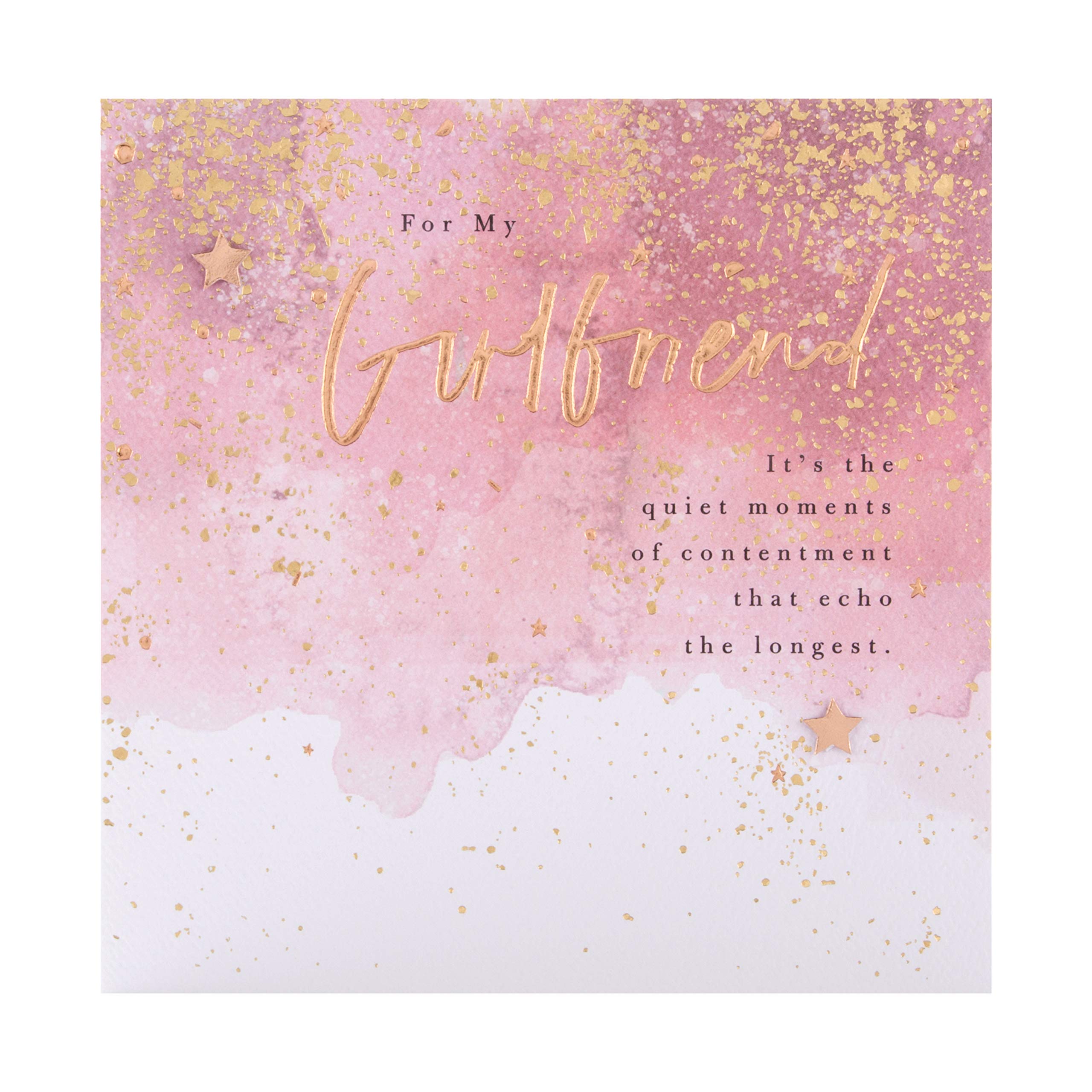 Hallmark Gold Foil Birthday Card for Girlfriend - Elegant Contemporary Design | Perfect Romantic Gift for Anniversary, Valentine's Day & Special Occasions