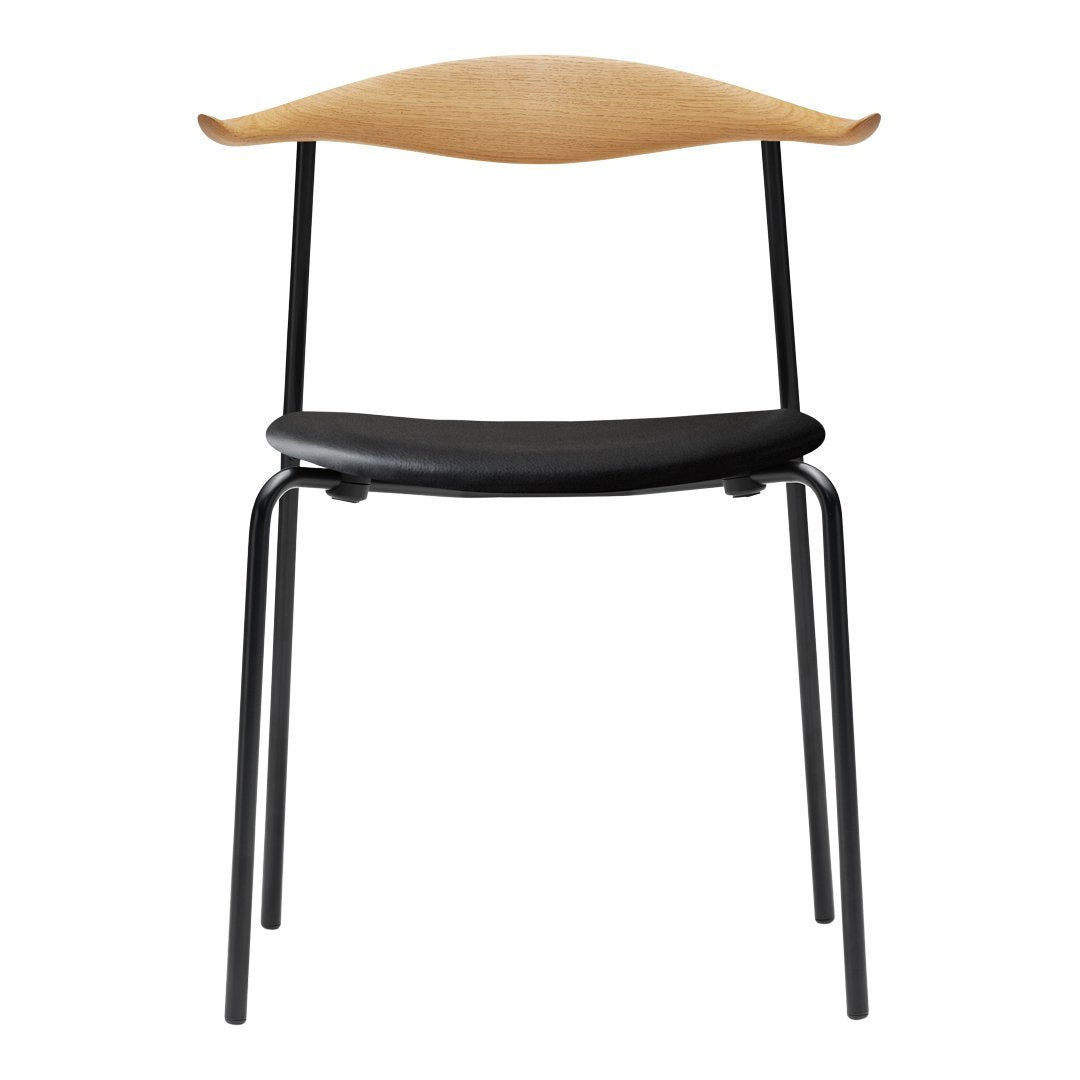 CH88P Upholstered Chair with Black Wood Frame - Stylish and Comfortable Seating for Living Room, Office, or Dining Area