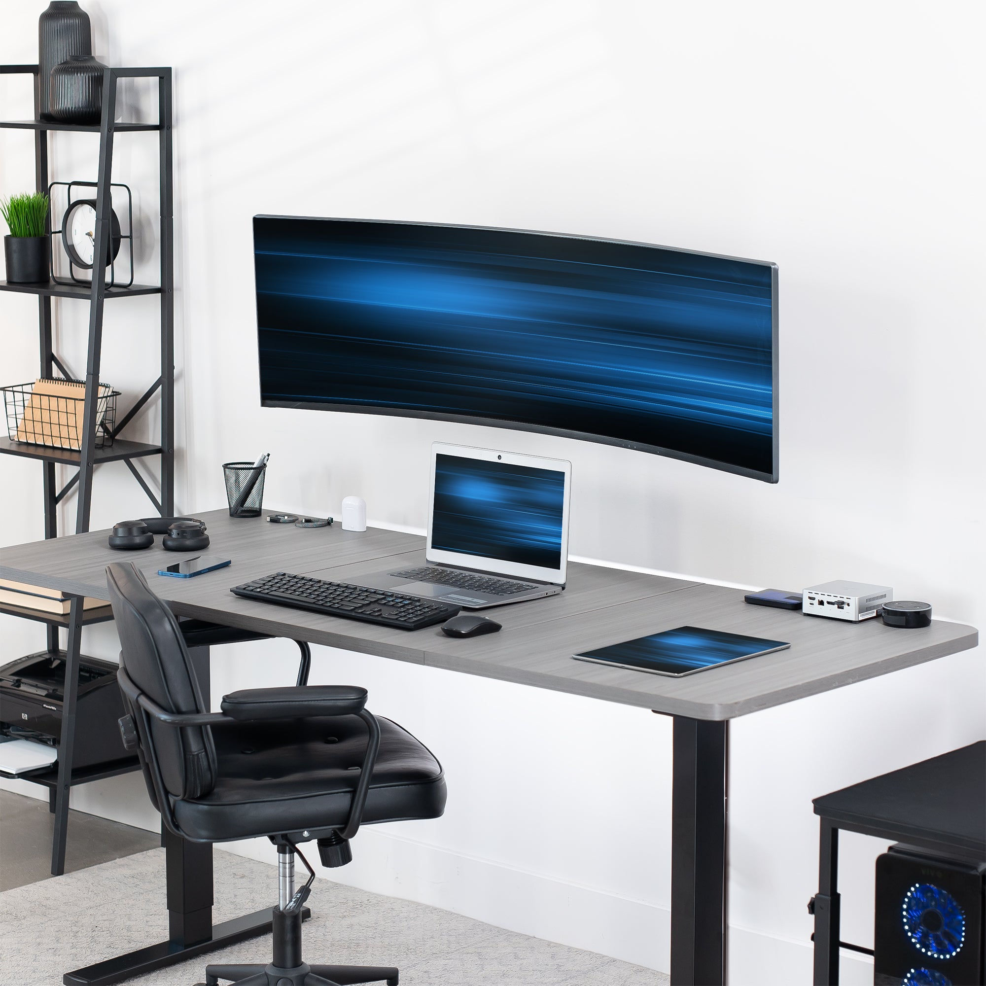 Ultrawide Monitor Wall Mount Bracket - Heavy Duty Single Arm Stand for 32 to 49 Inch Screens - Perfect for Home Office, Gaming Setup & Workspace Organization