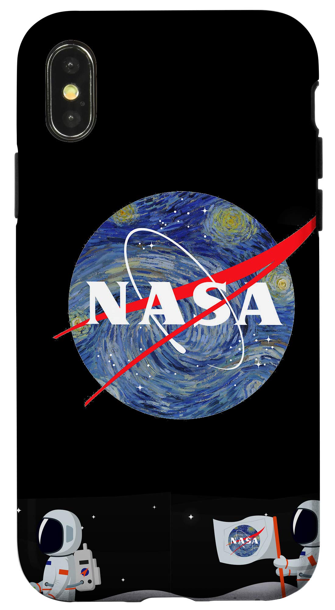 NASA Starry Night Van Gogh Style iPhone X/XS Phone Case - Durable Protective Cover for Everyday Use, Travel & Outdoor Adventures
