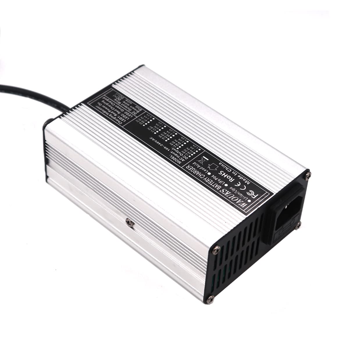 12V 10A Power Supply Adapter with Alligator Clips - Universal Battery Charger for 12V Lead Acid AGM Gel VRLA OPZV Batteries - Built-in Cooling Fan - Perfect for Car, Boat, RV, Solar & Emergency Power Backup