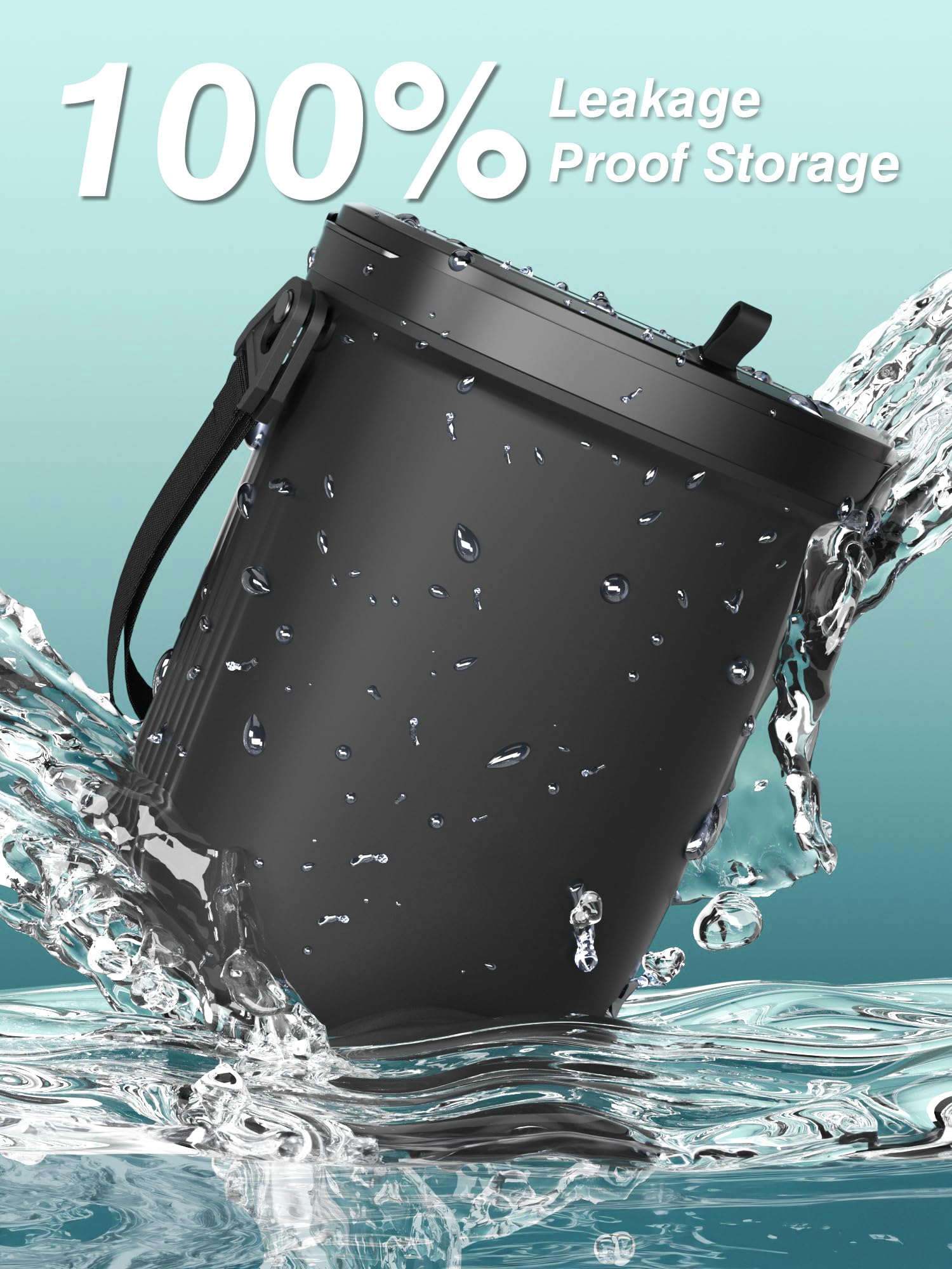 Leakproof Car Trash Can - 1.9 Gallon Soft Silicone Hanging Garbage Bin with Lid for Sedans, SUVs, MPVs & Trucks | Easy to Clean Vehicle Trash Bag | Perfect for Road Trips, Commuting & Family Travel