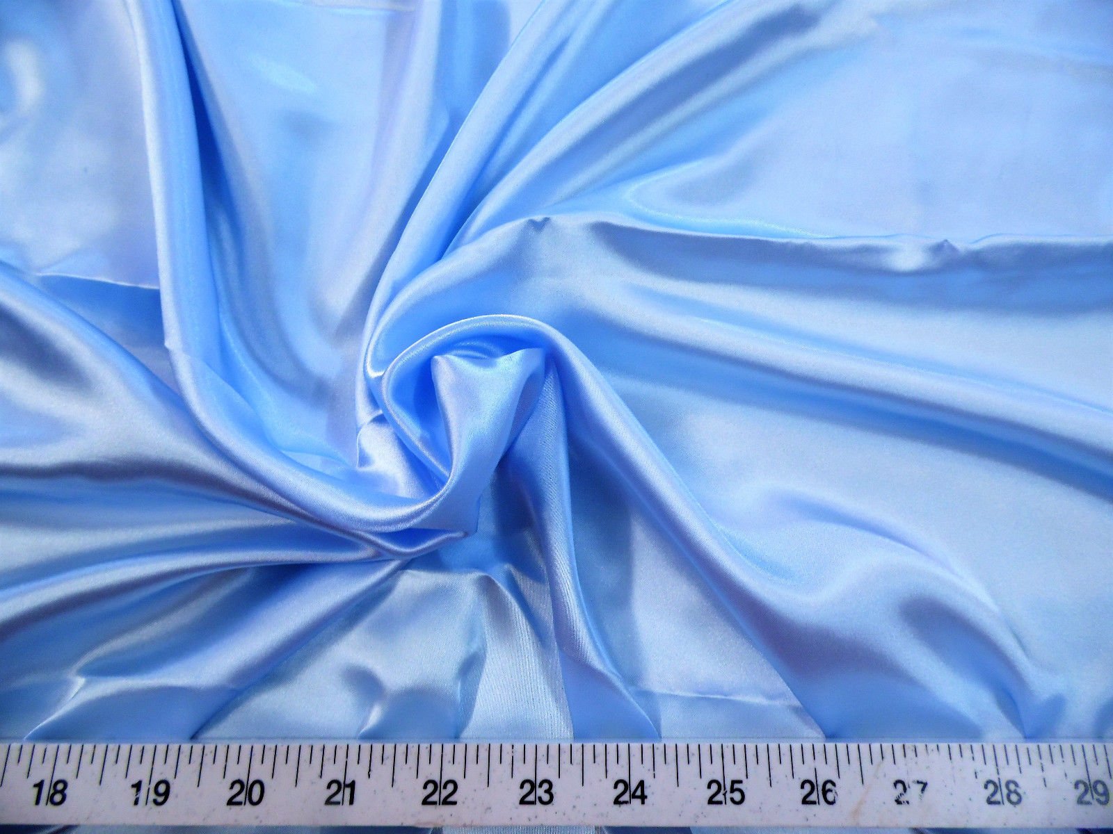 50 Yard Bulk Charmeuse Silk Fabric - Soft Bridal Satin Material for Wedding Dresses, Scarves & Lingerie (Baby Blue CS11) - Perfect for DIY Fashion, Home Decor & Craft Projects