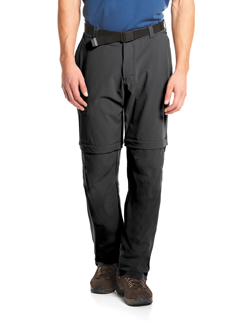 Maier Men's Outdoor Hose T-Zip Off Jacket - Tajo Black - Size 50 | Waterproof Windbreaker for Hiking, Camping & Outdoor Adventures