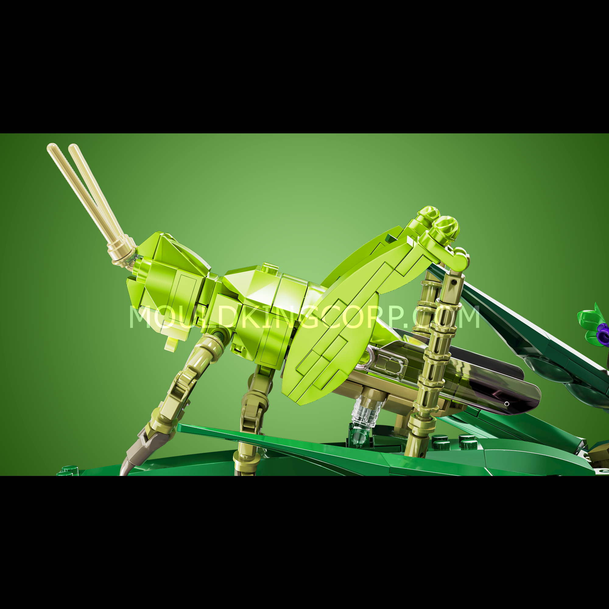 Mould King 10175 Creative Grasshopper Ambush Scene Building Blocks Set - 408 PCS STEM Educational Toy for Kids & Adults | Perfect for Home Decor, Birthday Gifts & DIY Projects