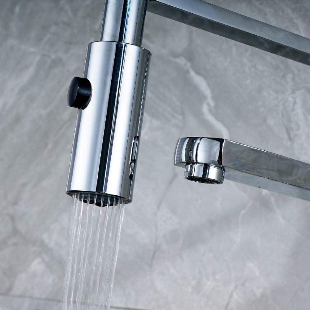 Polished Chrome Single Handle Pull Down Kitchen Sink Faucet - Hot & Cold Water Mixer Tap for Modern Bathroom & Kitchen (Perfect for Washing Dishes, Filling Pots & Daily Cleaning)