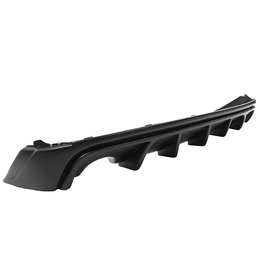 IKON MOTORSPORTS Rear Bumper Diffuser for 2014-2016 Lexus IS250 IS350 IS200T - PP Unpainted Black Lower Lip Spoiler | Enhances Aerodynamics & Sporty Look for Street Racing & Car Shows