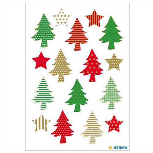 Christmas Tree Stickers - 15266 Pack of Festive Holiday Decals for DIY Crafts, Scrapbooking, and Gift Wrapping
