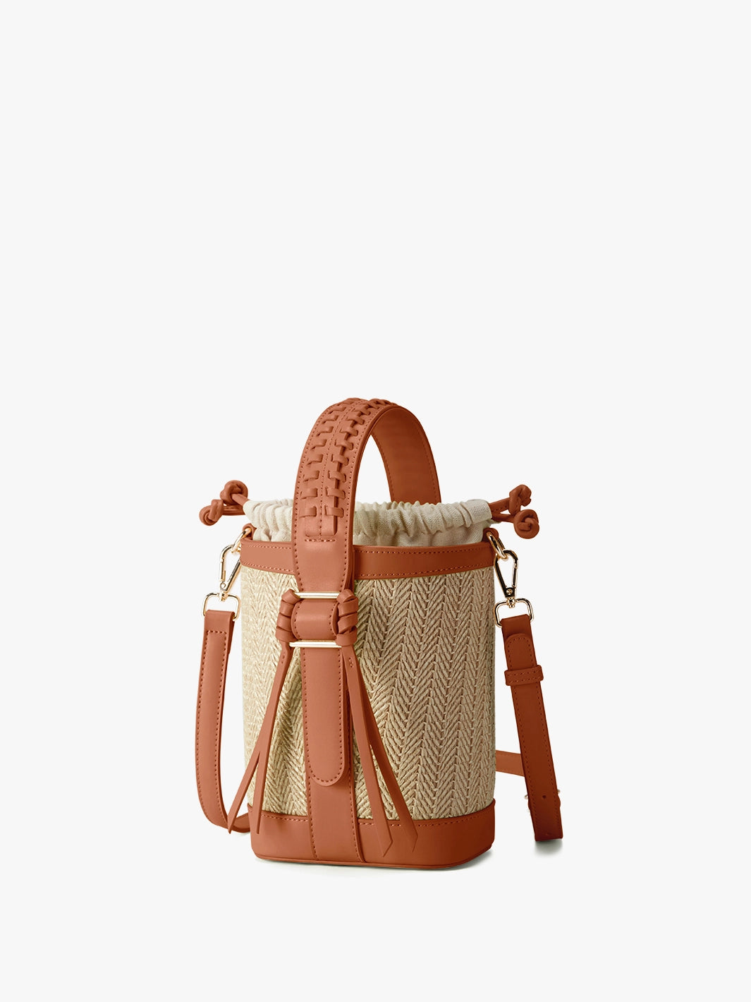 Stylish Marina Raffia Straw Bucket Bag for Women - Summer Beach Tote, Boho Chic Handbag for Travel, Shopping & Outdoor Activities
