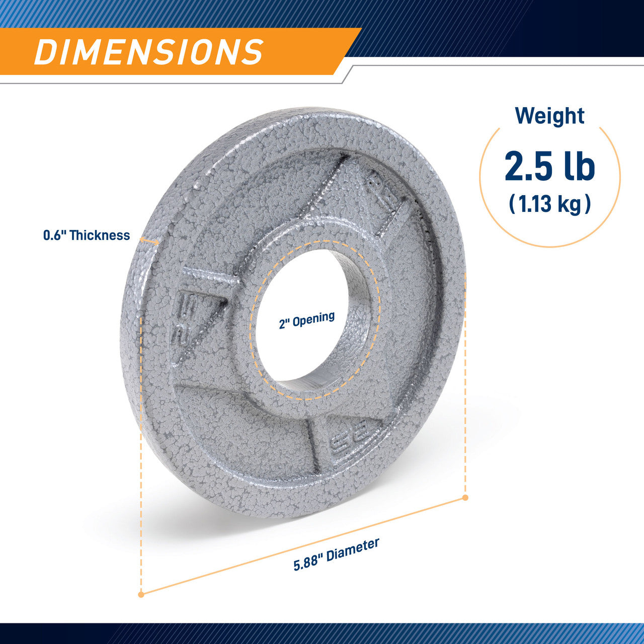 2.5lb Classic Olympic Weight Plate - MCW FAMILY | MCW 2 - Perfect for Home Gym, CrossFit & Strength Training