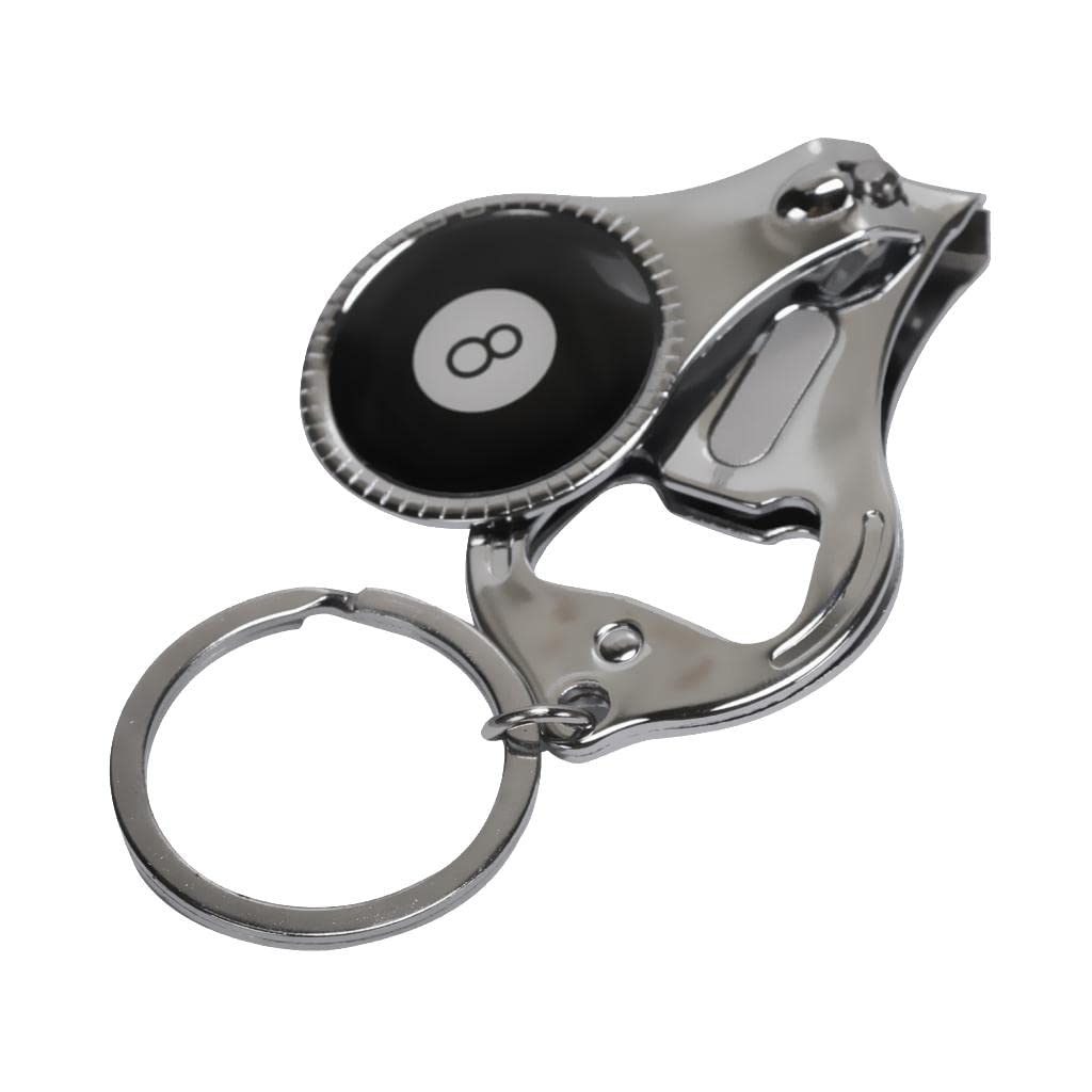 Premium Black Nail Clipper with Keychain - Finger & Toe Nail Cutter for Travel, Gym, Office & Everyday Carry - Stainless Steel Nail Trimmer for Men & Women