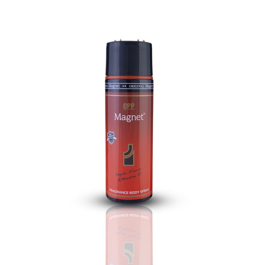 Premium OPP Magnet Apparel Deodorant Spray for Men & Women - 200ml Long Lasting Fragrance, Refreshing Body Spray for All-Day Confidence - Perfect for Gym, Office, Travel & Outdoor Activities (Pack of 1)
