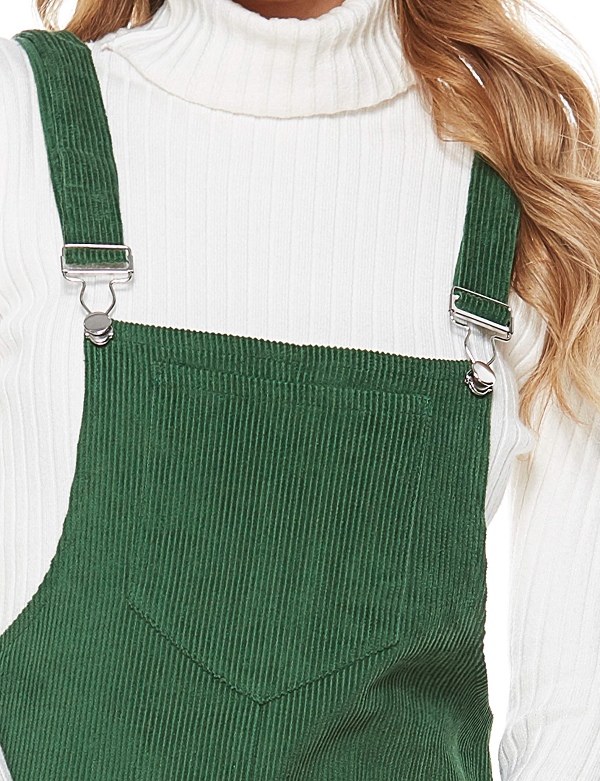 Tanming Women's Corduroy A-Line Jumper Pinafore Dress - Cute Bib Overall Mini Skirt for Casual Outfits & Fall Fashion