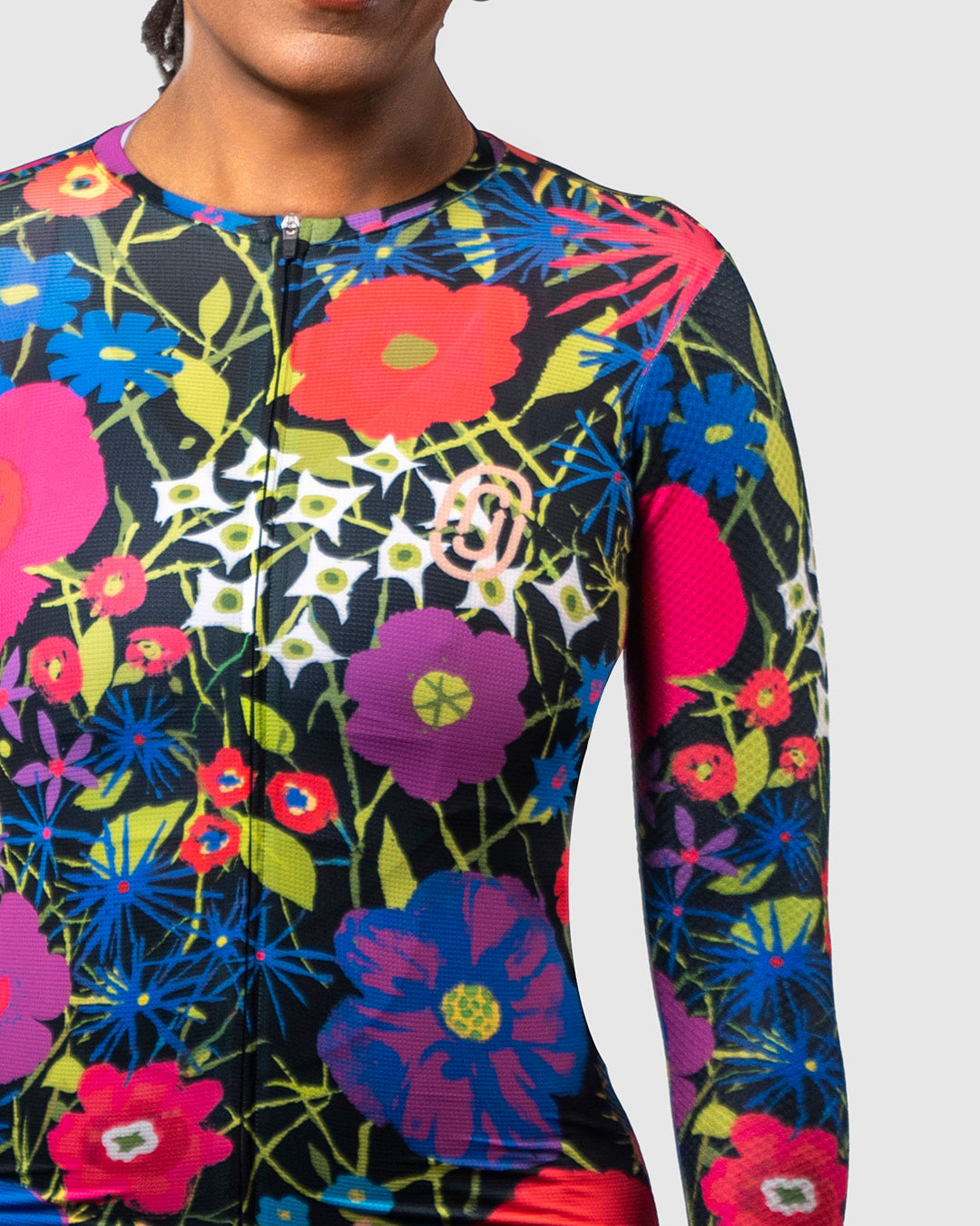 Fiori Notturni Lightweight Long Sleeve Women's Jersey - Breathable Comfort Fit Casual Top for Everyday Wear, Work & Date Nights