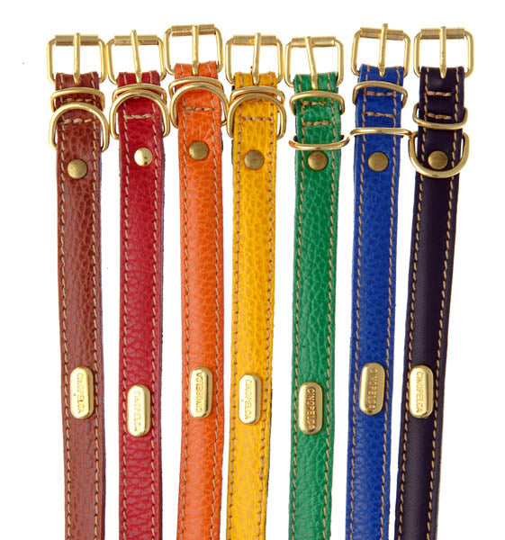 Premium Soft Flat Padded Calfskin Dog Collar - Comfortable & Durable Leather Pet Collar for Small to Medium Dogs - Perfect for Daily Walks, Training & Outdoor Adventures