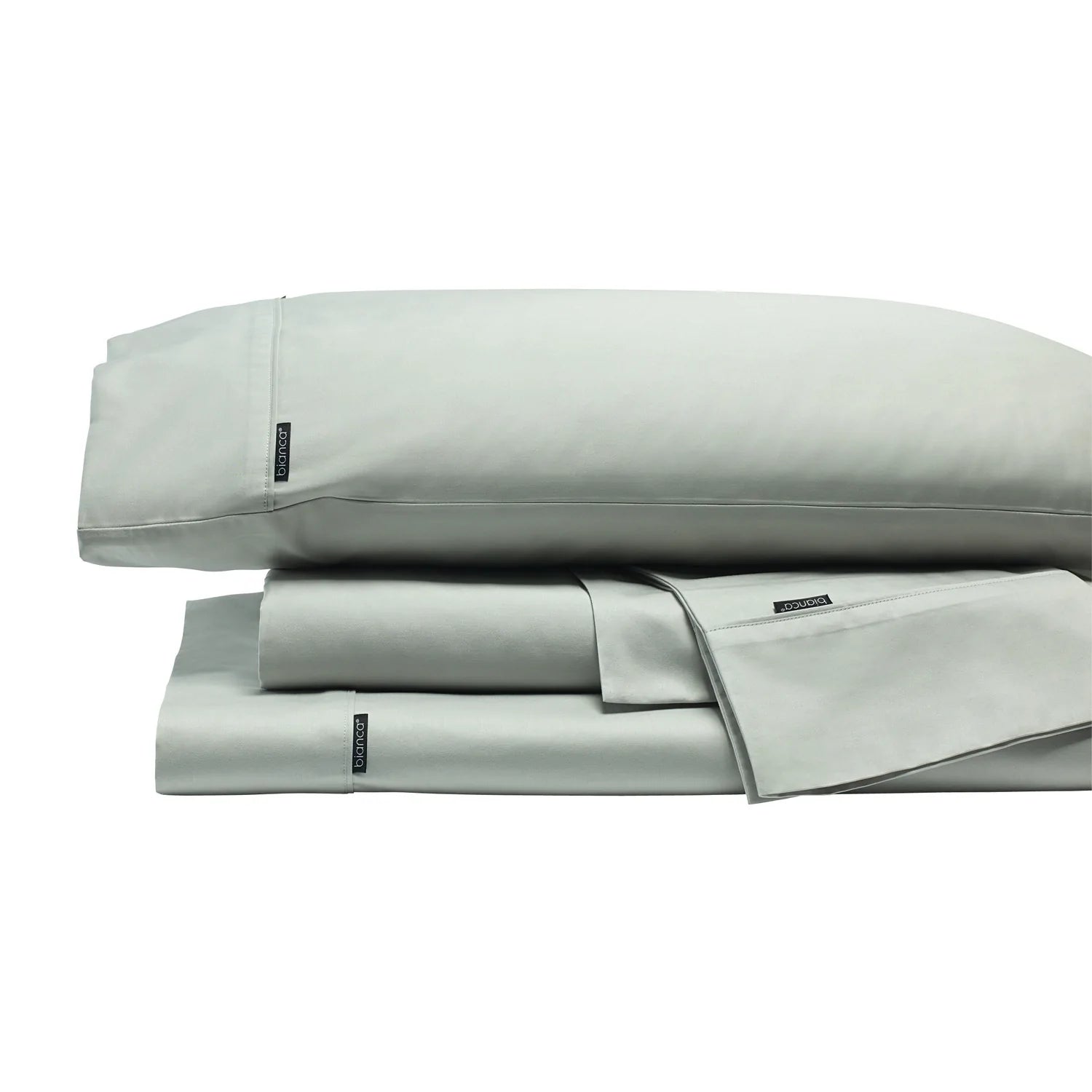Kingston 500 Thread Count Cotton Sateen Sheet Set - Silver by Bianca - Luxury Bedding for Hotels, Guest Rooms & Master Bedrooms