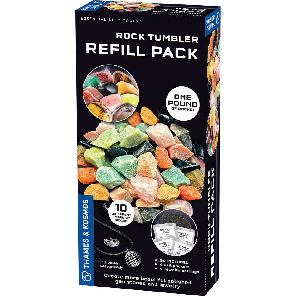 Thames & Kosmos Rock Tumbler Refill Pack - Grit, Polish & Supplies for Gemstone Polishing - Perfect for DIY Jewelry Making & Science Kits
