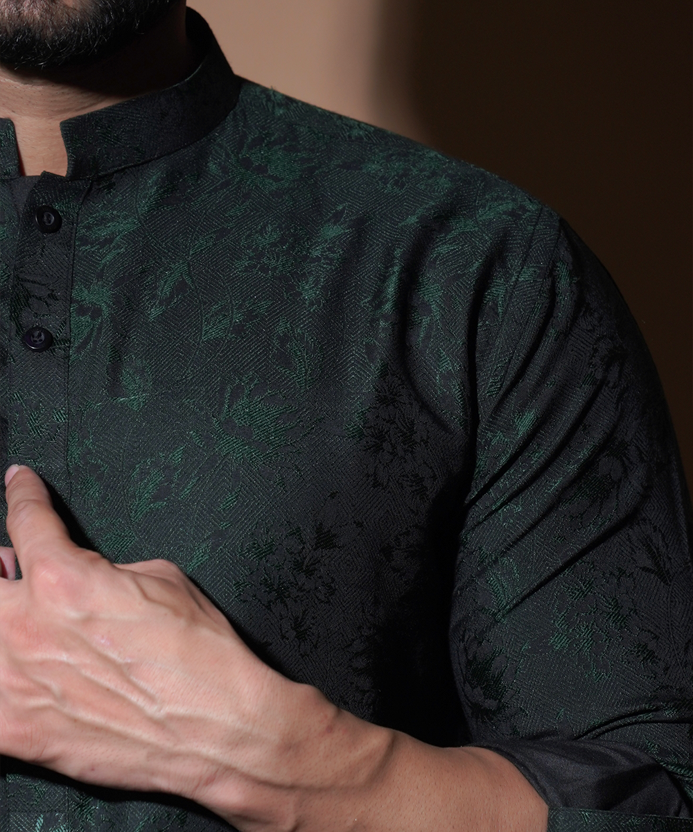 Jugnoo Emerald Green Floral Kurta Set for Women – Elegant Indian Ethnic Wear for Festivals, Weddings & Special Occasions