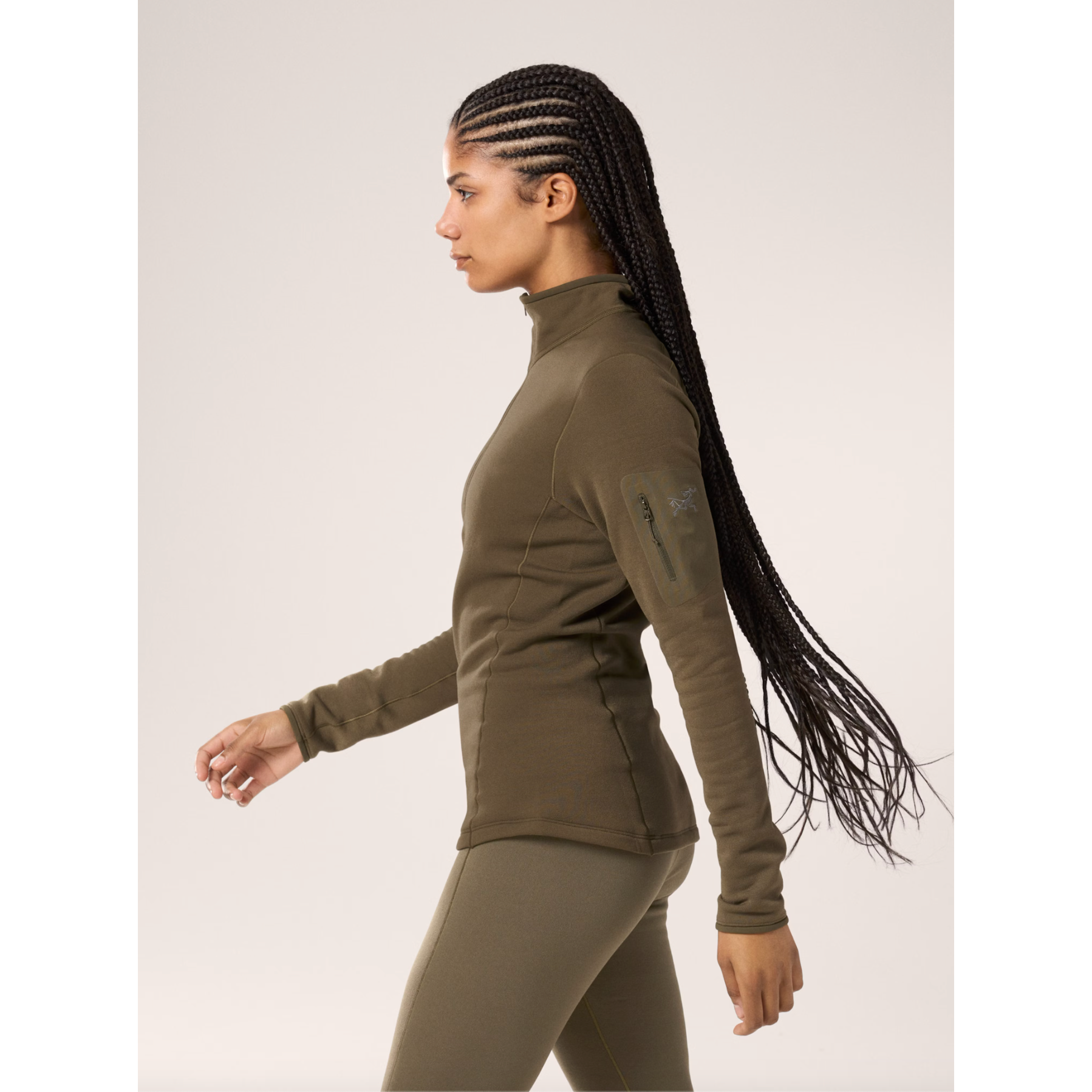 Arc'teryx Women's Kyanite Baselayer Zip Neck - Lightweight Fleece Jacket for Hiking, Running & Outdoor Activities | Moisture-Wicking & Breathable Mid Layer