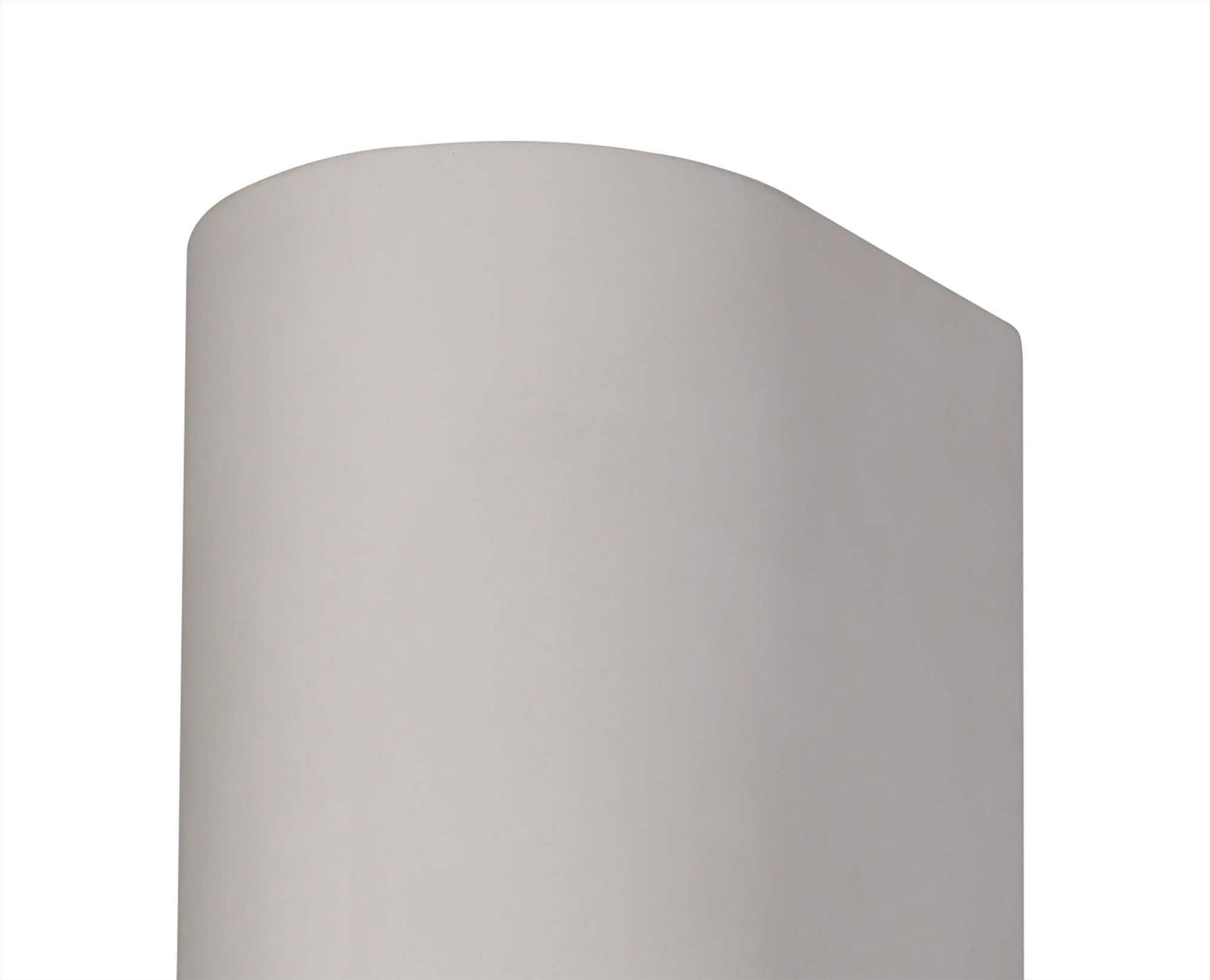 Alina Modern Rectangular & Cylinder Up Down Wall Lamp - 2 x GU10 Bulb Sockets - White Paintable Gypsum Finish - Perfect for Bedroom, Living Room & Hallway Lighting