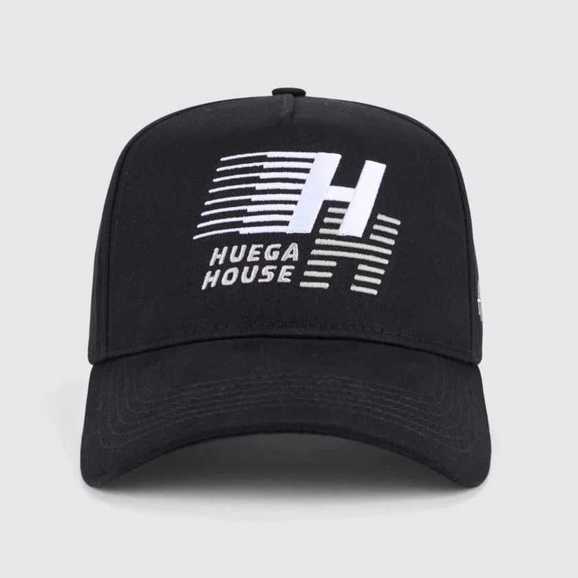 Huega House Legacy Snapback Hat - Black | Adjustable Dad Hat for Men & Women | Perfect for Casual Wear, Sports & Outdoor Activities