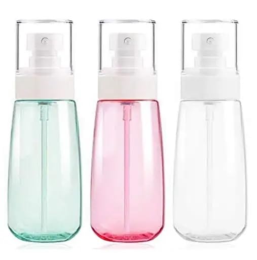 Jay Gopal 60ml/2oz Refillable Perfume Spray Bottle - Leakproof Travel Container for Hair, Skincare, Face Toner & Essential Oils - Multicolor 3-Pack (Ideal for Travel, Gym, Daily Beauty Routine & DIY Mixing)