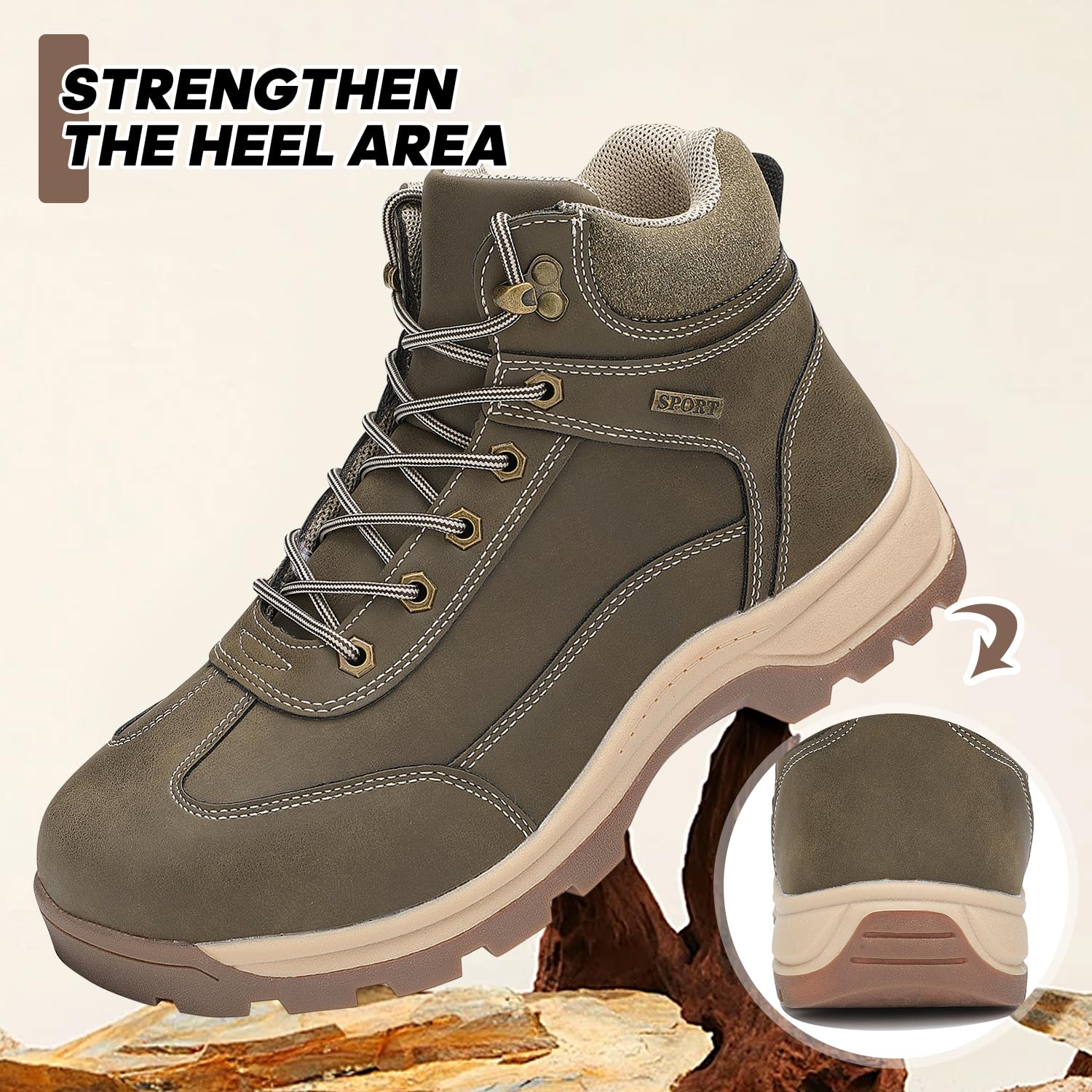 **Men's Waterproof Hiking Boots - Lightweight Trekking & Backpacking Shoes for Outdoor Adventures - Perfect for Mountain Trails, Camping & Hiking**