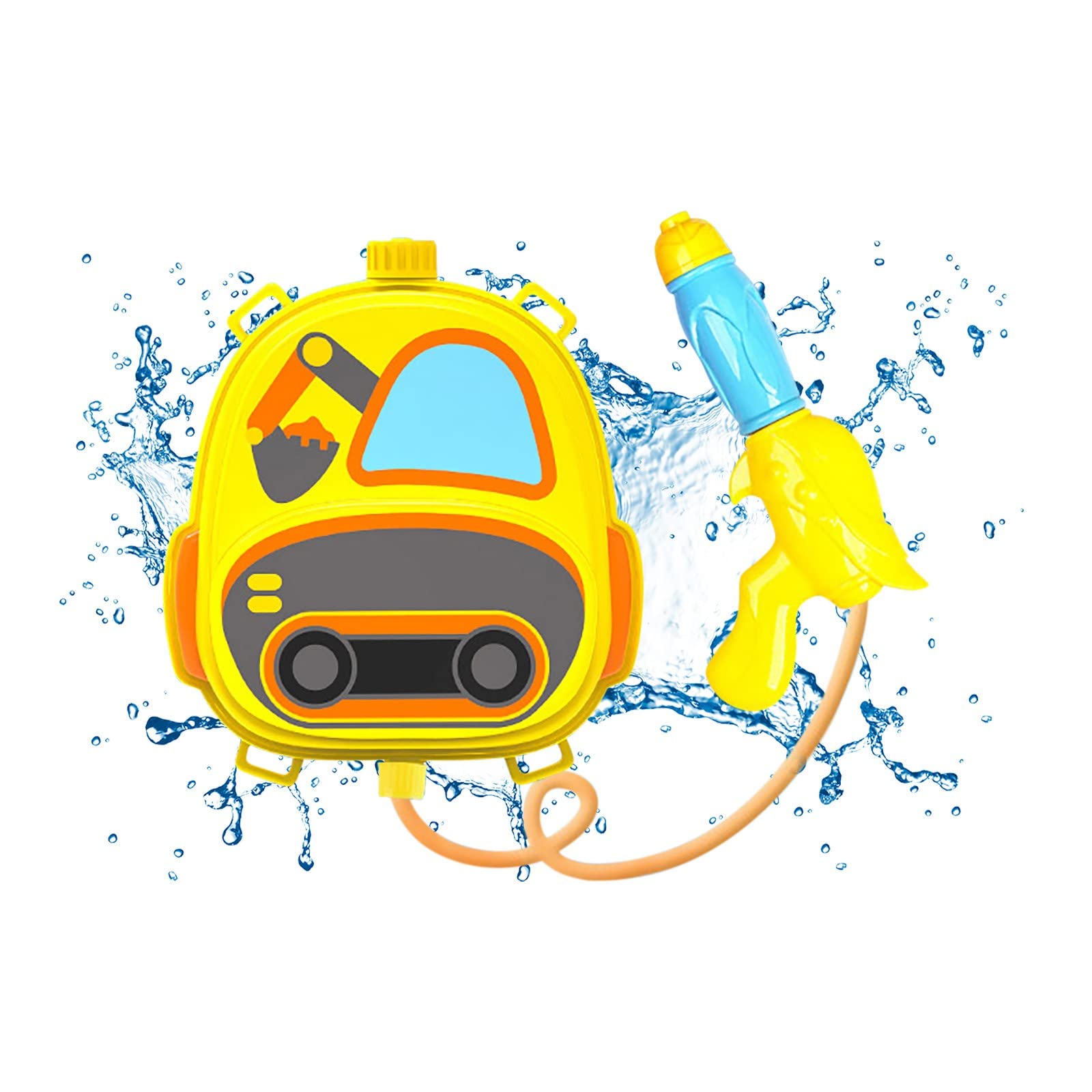 **JackRuler Kids Water Gun Backpack - High-Capacity Water Blaster with Tank, Ladybug Design - Fun Outdoor Water Toys for Summer, Pool, Beach, and Backyard Battles**