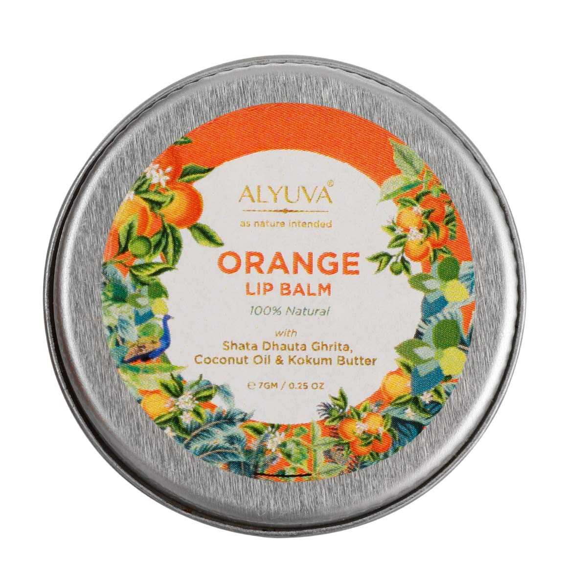 Alyuva Combo Pack - 100% Natural Ghee Enriched Orange & Mixed Fruit Lip Balms (7g Each) | Hydrating & Nourishing for Dry, Chapped Lips | Perfect for Winter, Travel & Daily Lip Care